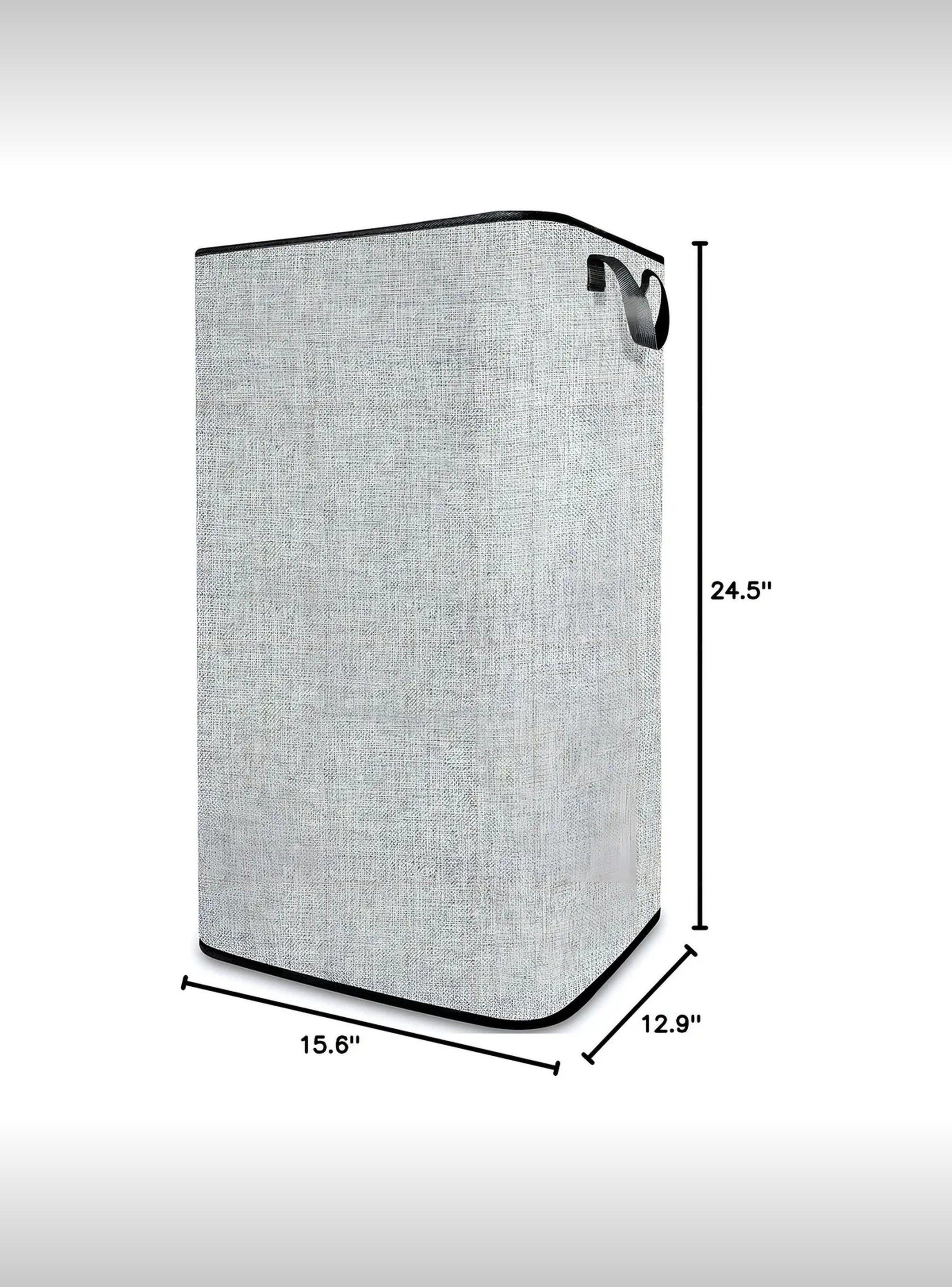 Canasta de Ropa Plegable Gran Capacidad 80 LB Tela Gris-6