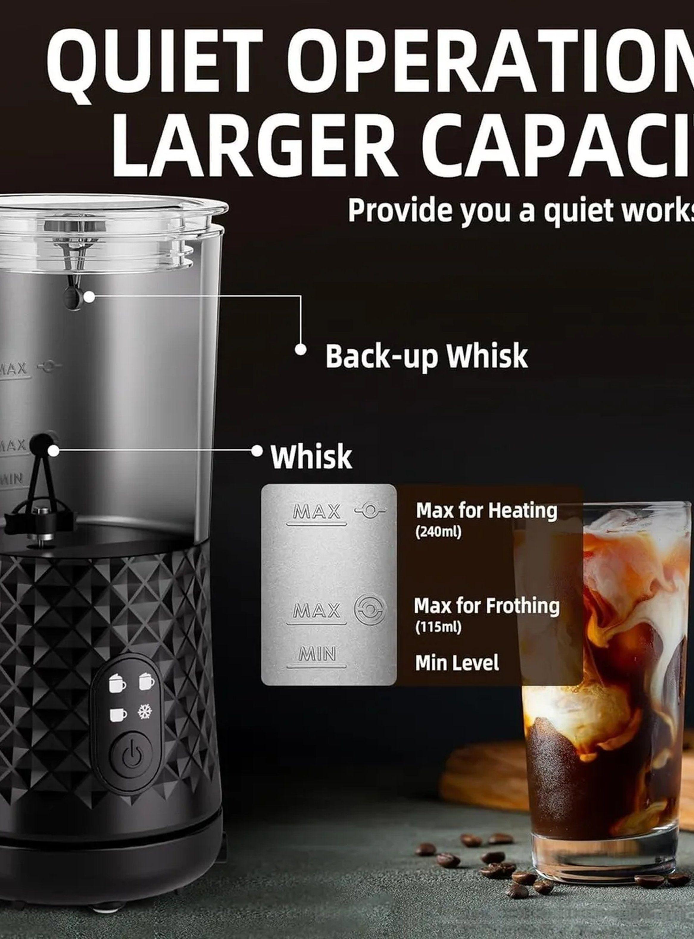 Espumador de Leche Automático 240ml Silencioso Negro-2