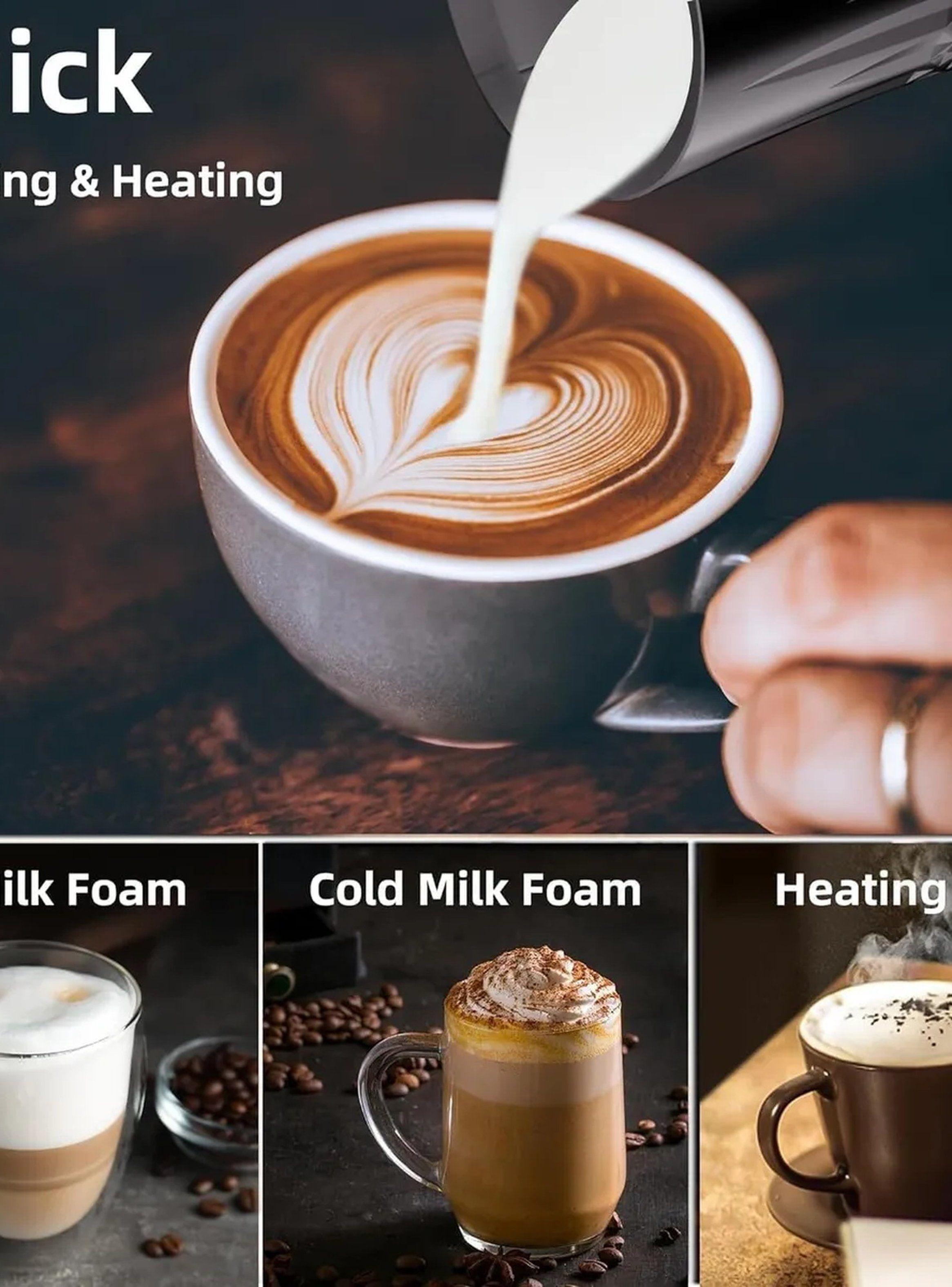 Espumador de Leche Automático 240ml Silencioso Negro-3