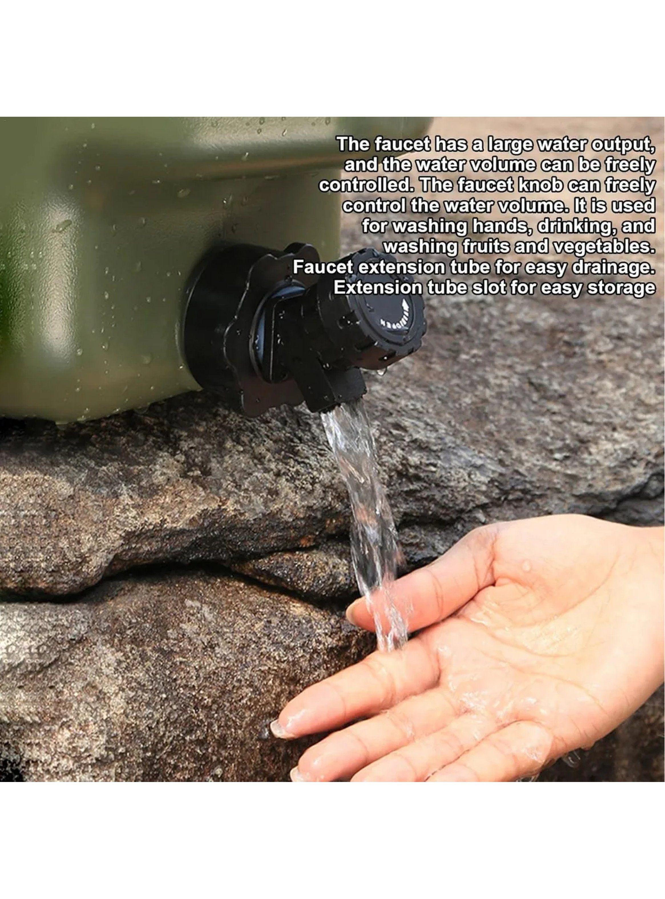 Bidón de Agua Portátil 9L Boca Ancha Verde Camping-3