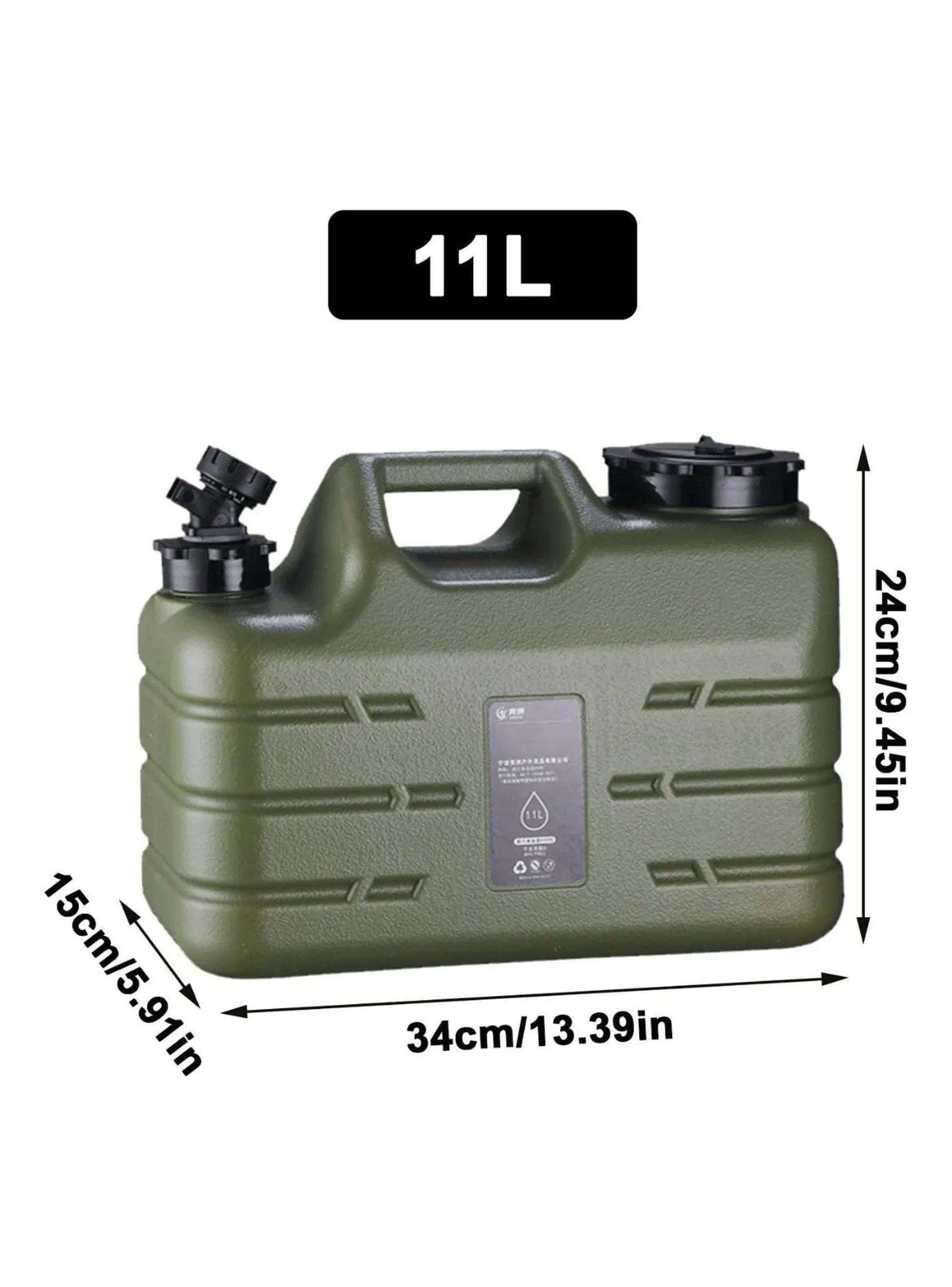 Bidón de Agua Portátil 9L Boca Ancha Verde Camping-4
