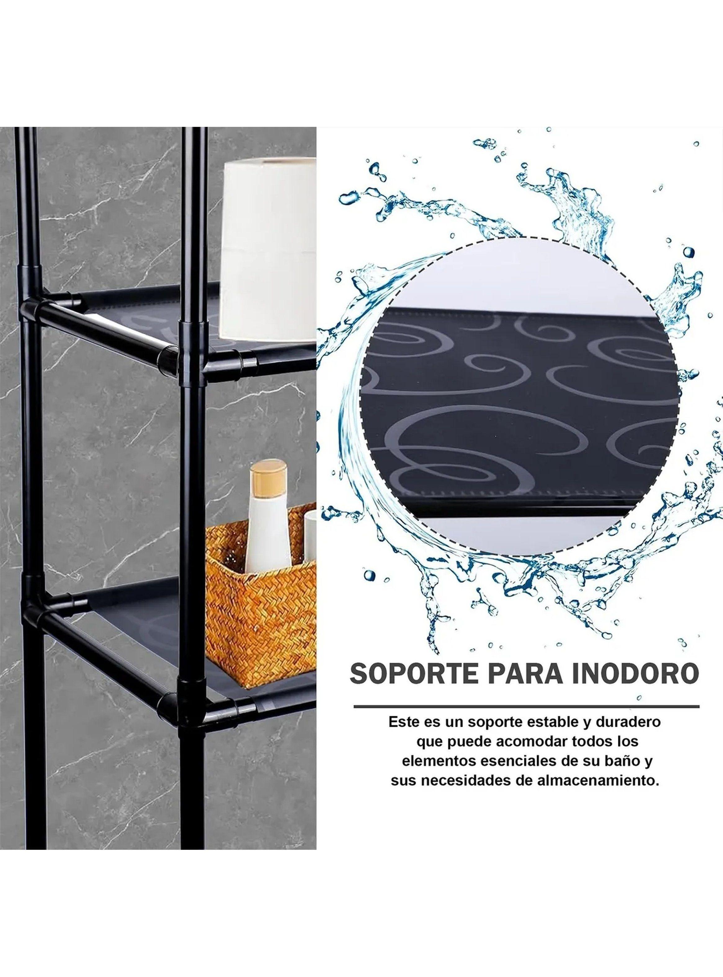 Estante de Almacenamiento Baño 4 Niveles Metal Negro 149cm-5