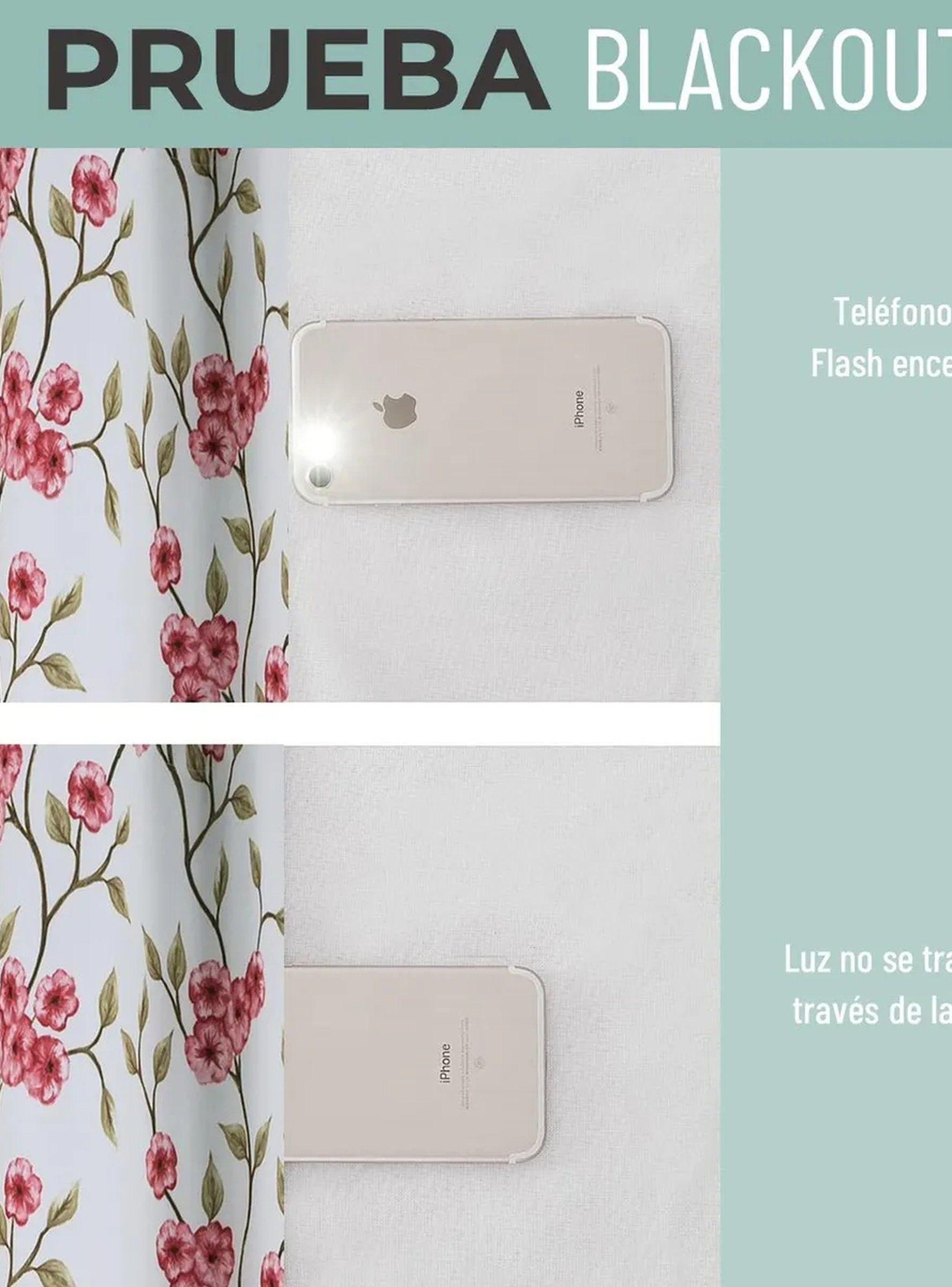 Cortinas Blackout Estampadas Flores Tela Termoaislante 140x260cm-6