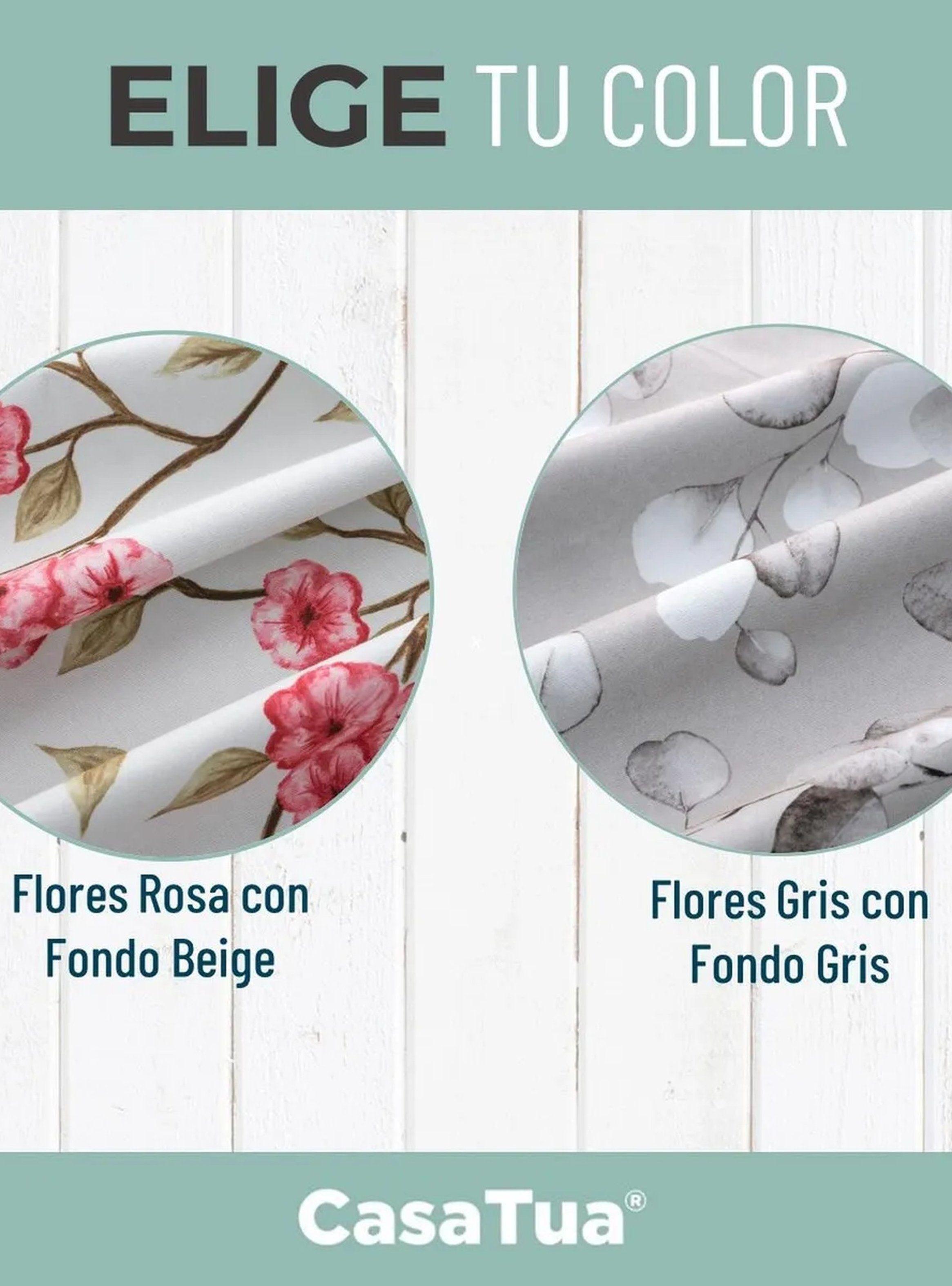 Cortinas Blackout Estampadas Flores Tela Termoaislante 140x260cm-8