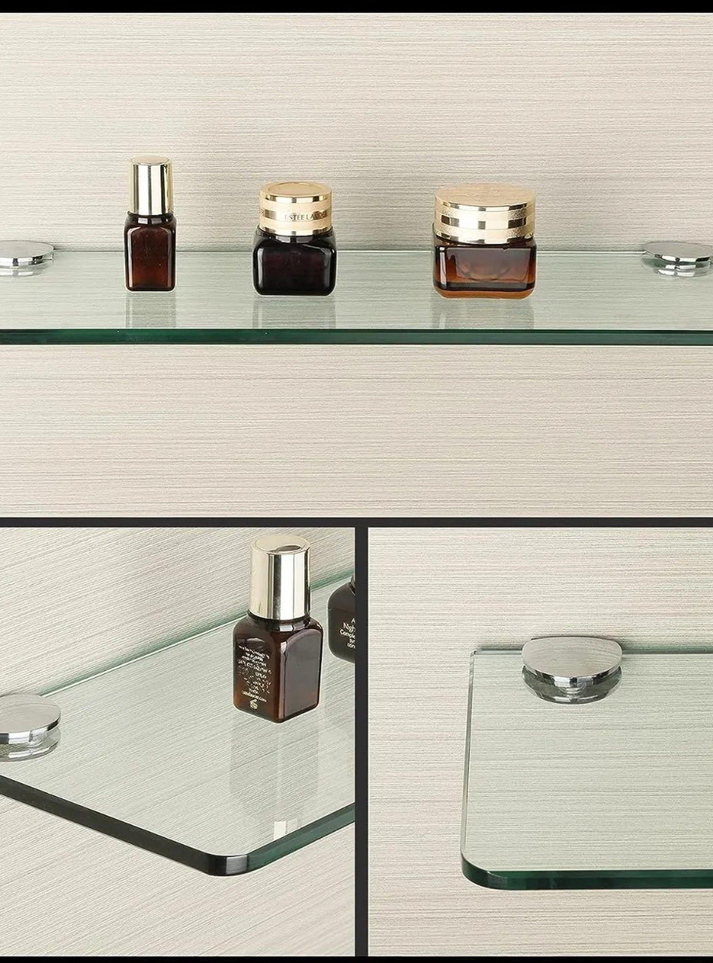 Soporte Para Vidrio y Acrílico Metálico Ajustable Plata-2