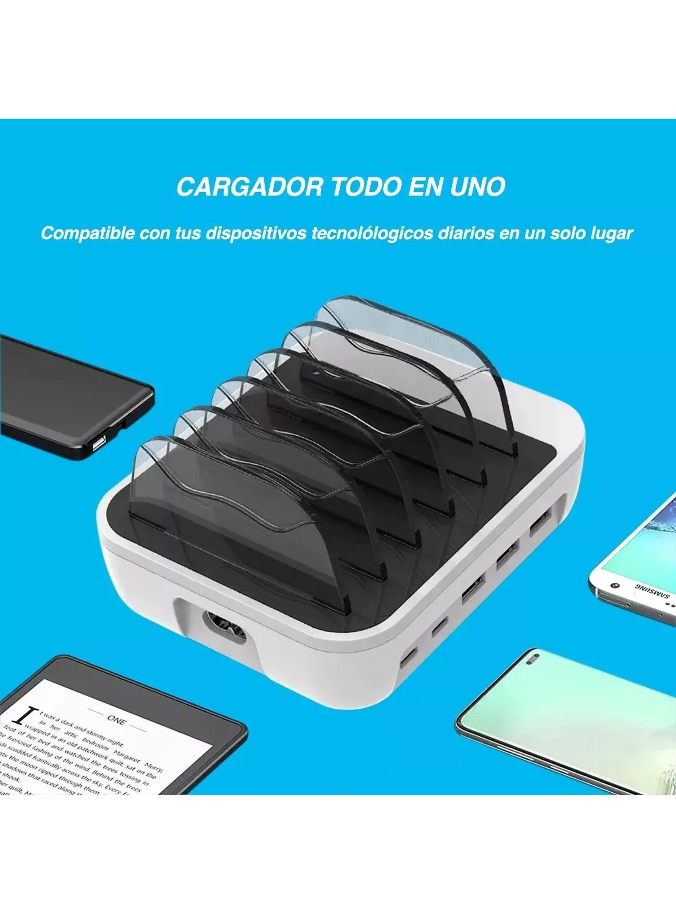 Estación de Carga USB para Múltiples Dispositivos 65W con 5 Cables-5