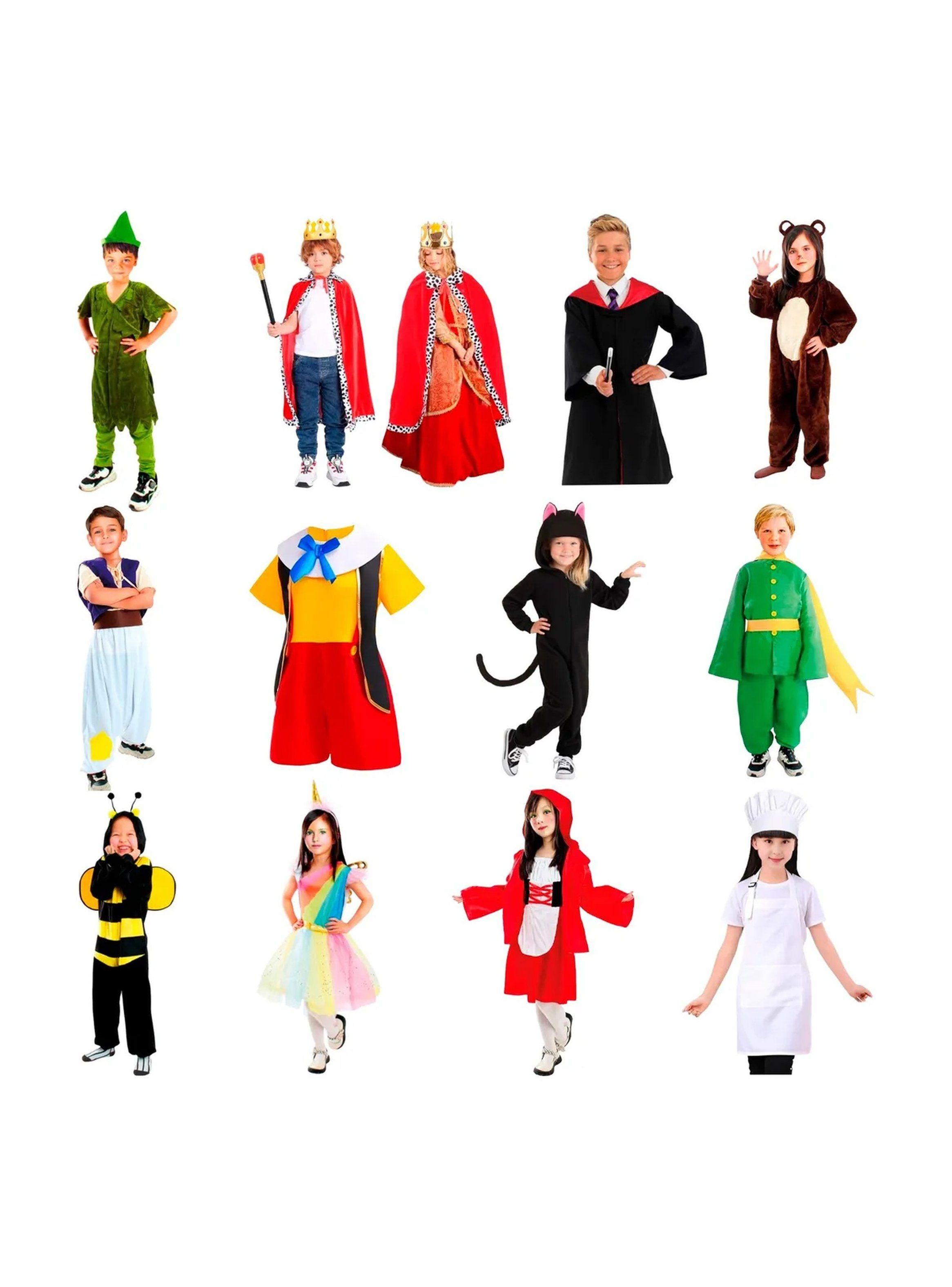 Set de Disfraz de Rey para Niños Capa Roja con Corona y Cetro-5