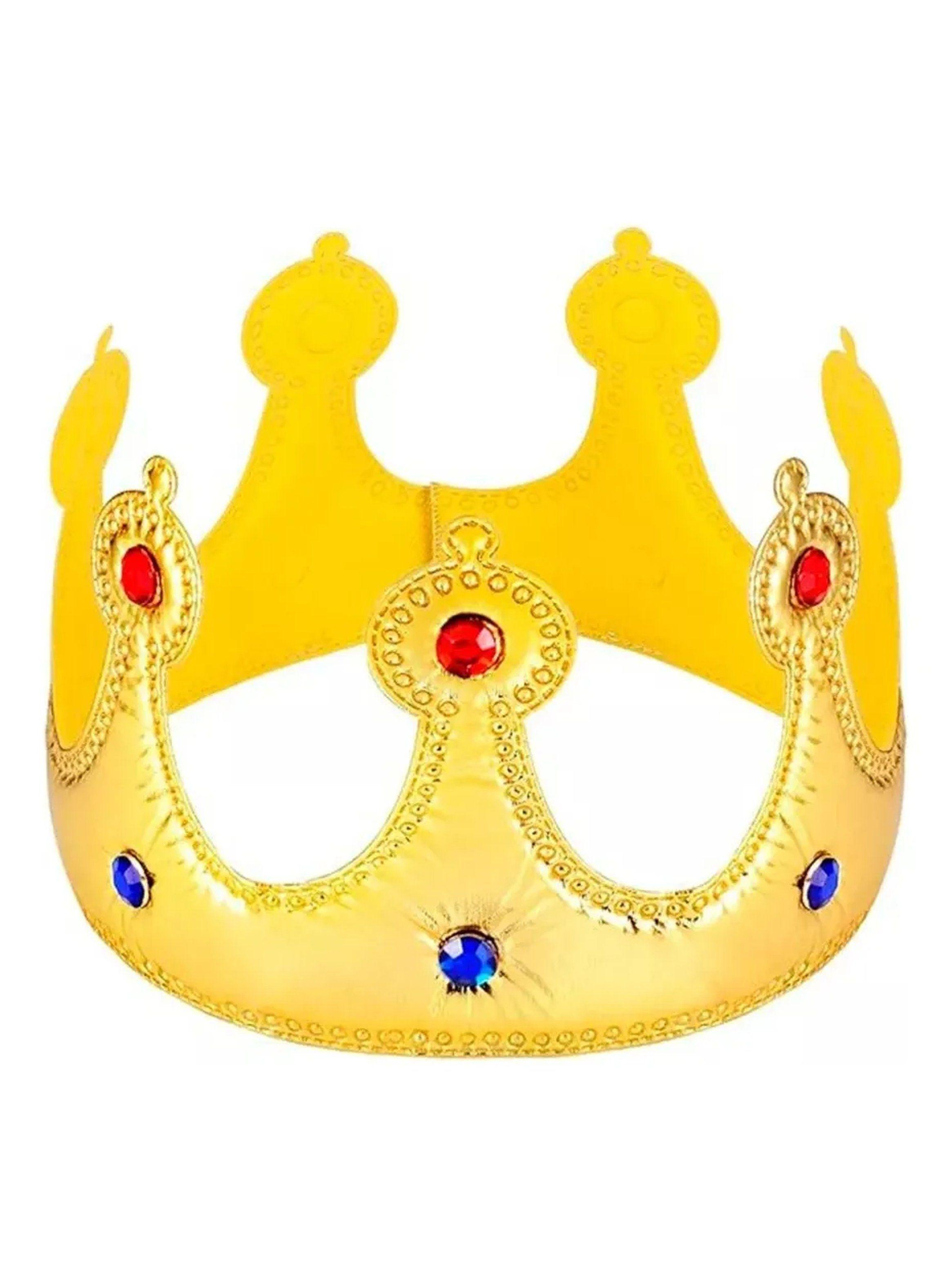 Set de Disfraz de Rey para Niños Capa Roja con Corona y Cetro-7