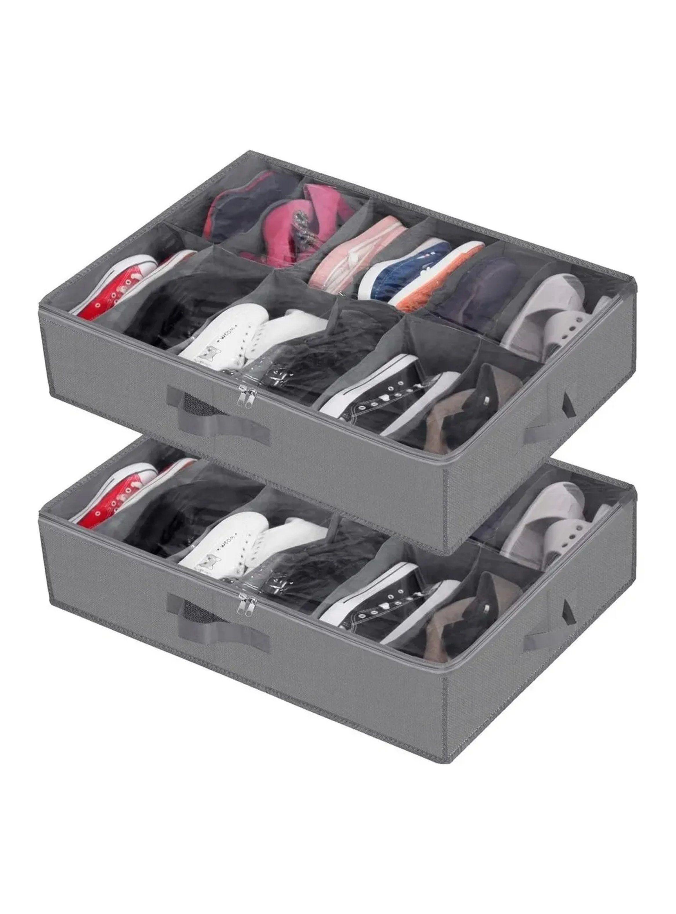 Caja Organizadora de Zapatos Tela TNT Transpirable Transparente-0