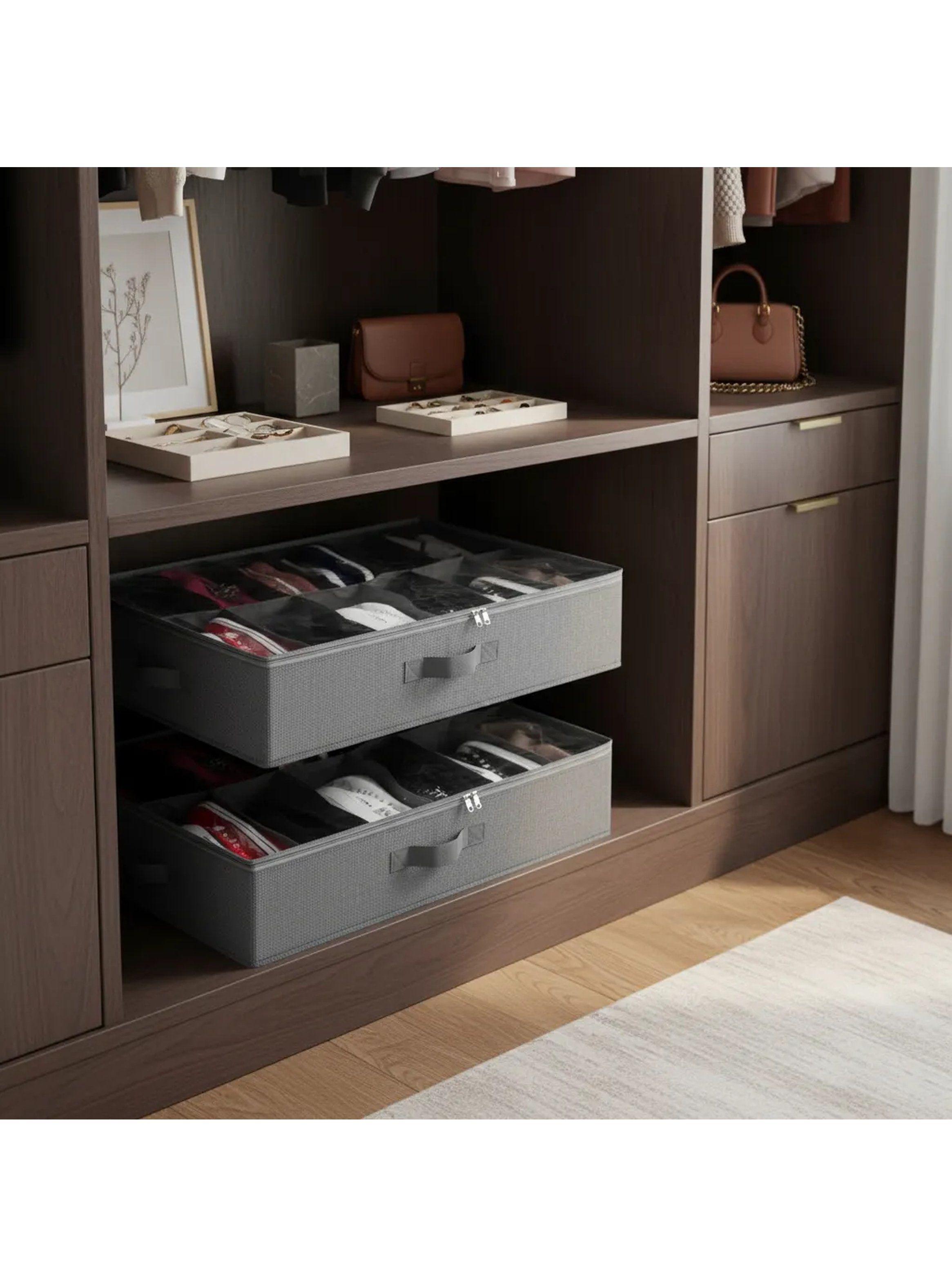 Caja Organizadora de Zapatos Tela TNT Transpirable Transparente-7