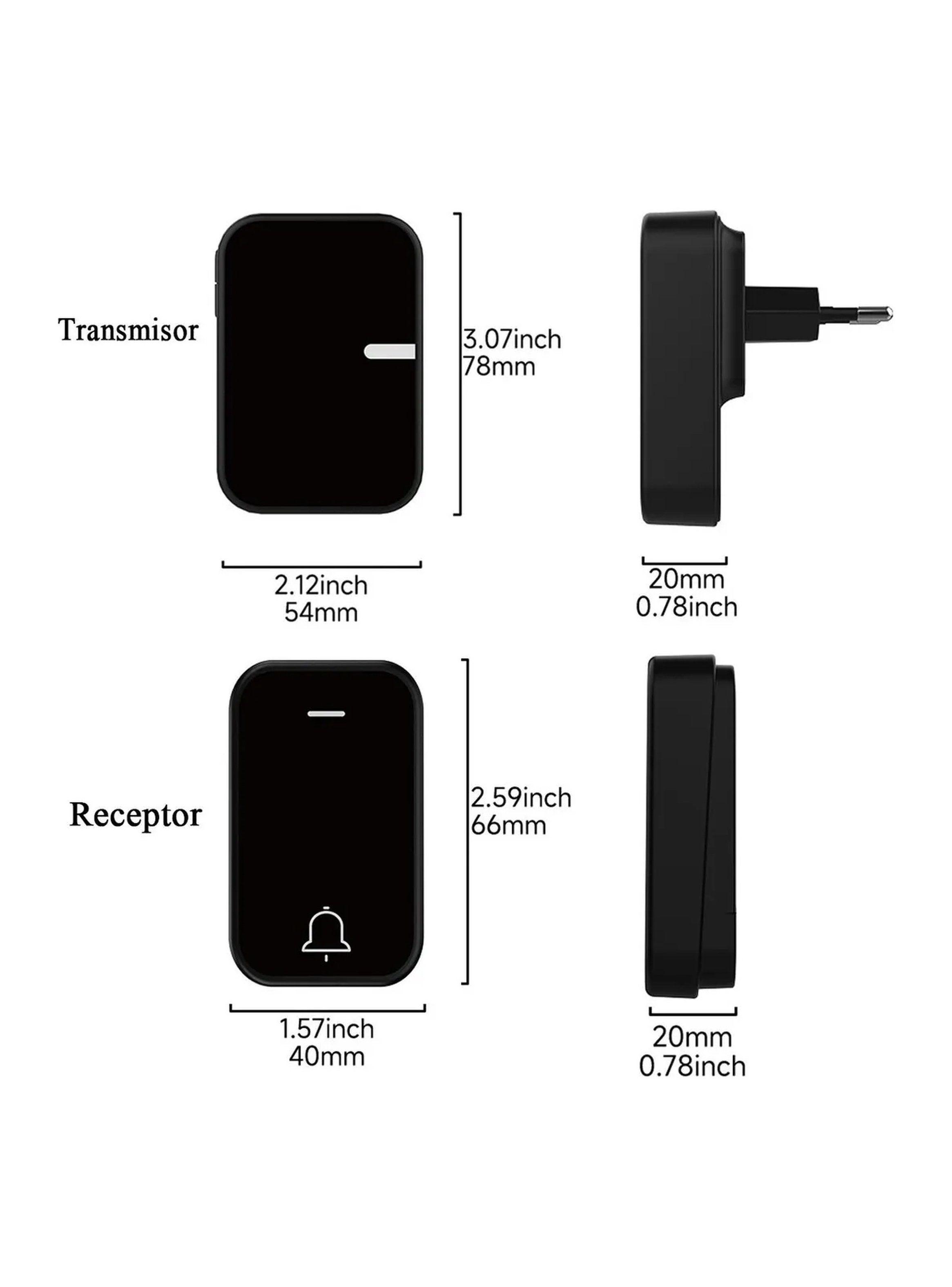 Timbre Inalámbrico Sin Pilas Resistente al Agua 78m-1