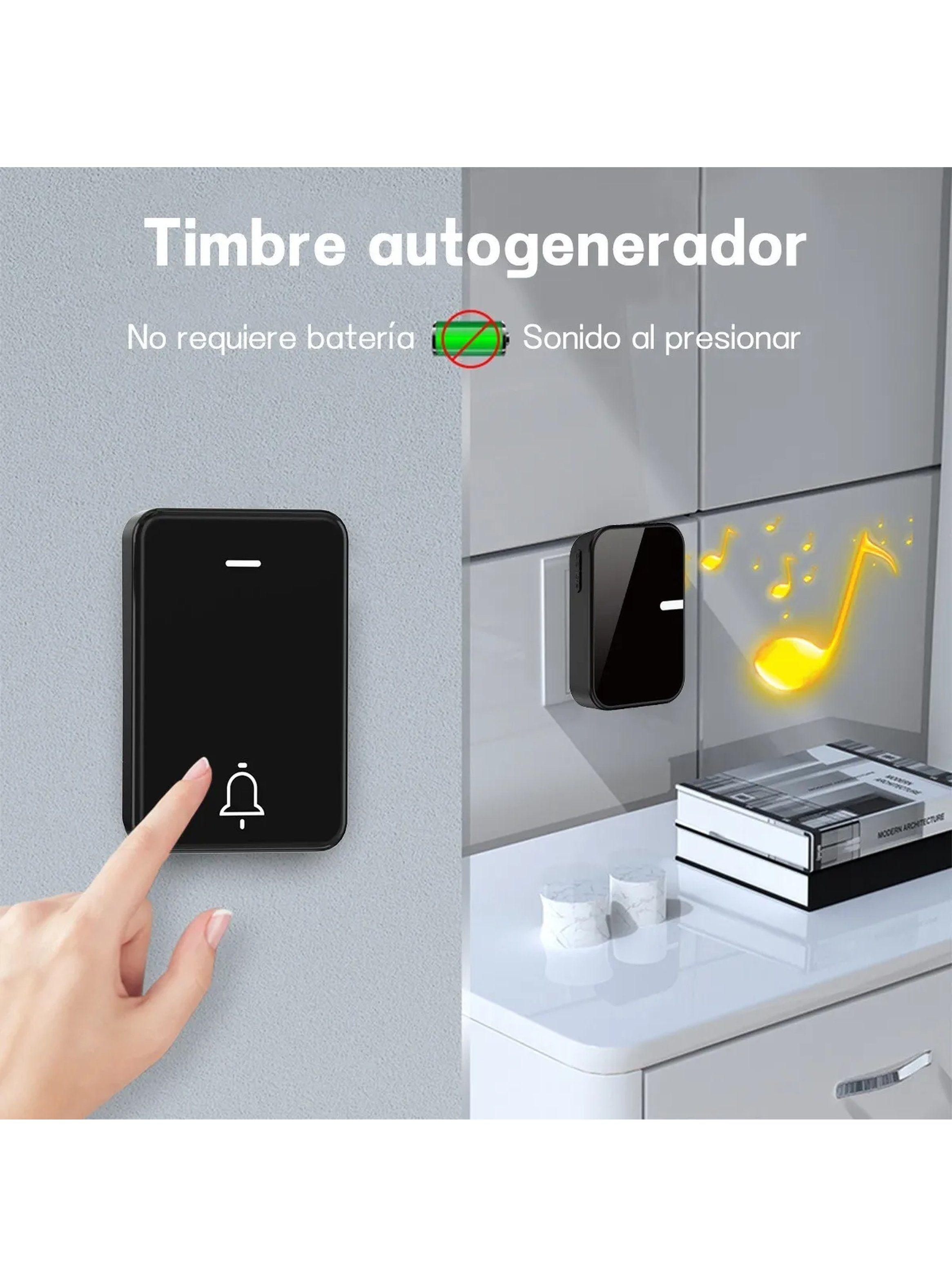 Timbre Inalámbrico Sin Pilas Resistente al Agua 78m-3