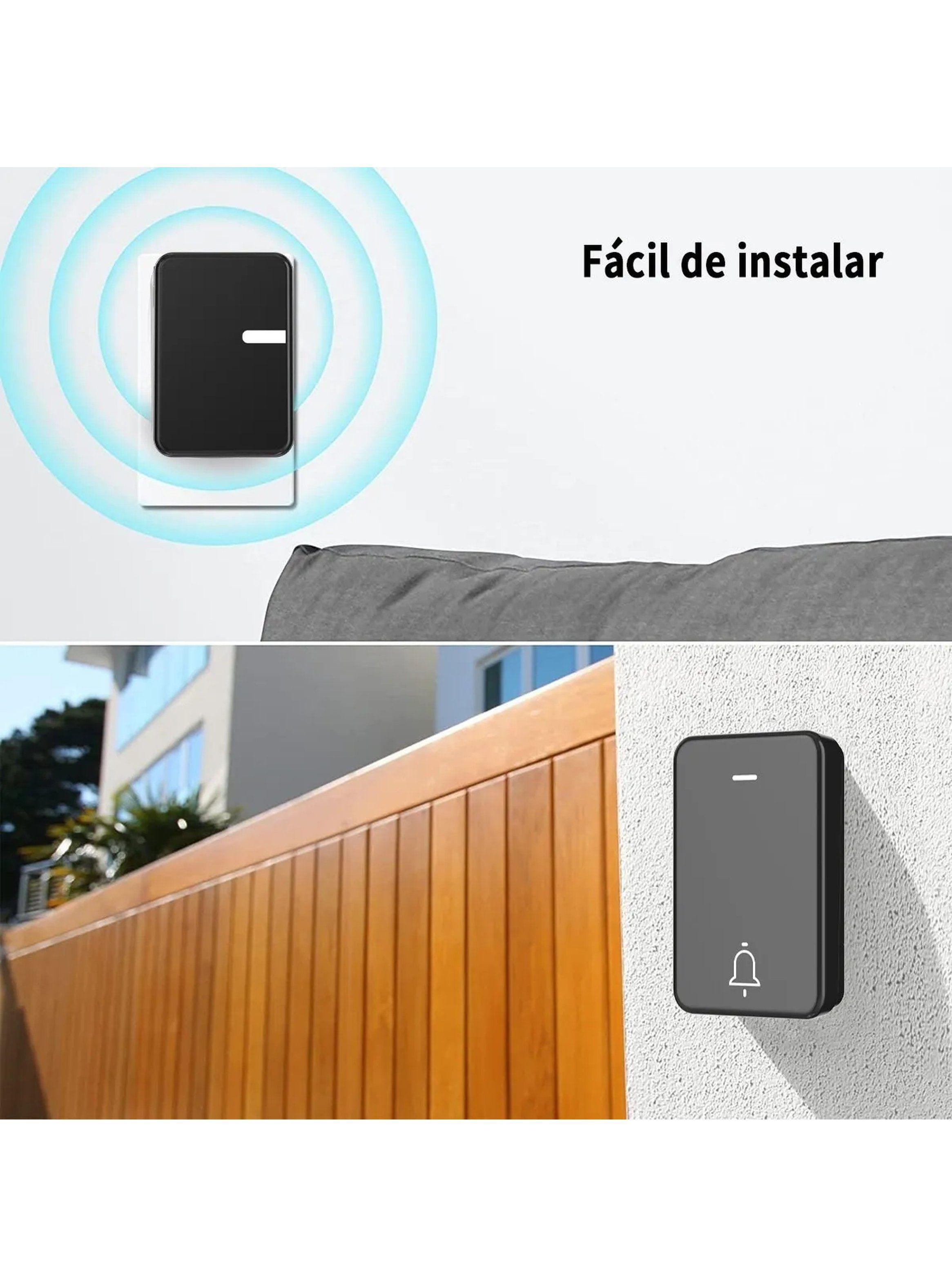 Timbre Inalámbrico Sin Pilas Resistente al Agua 78m-7