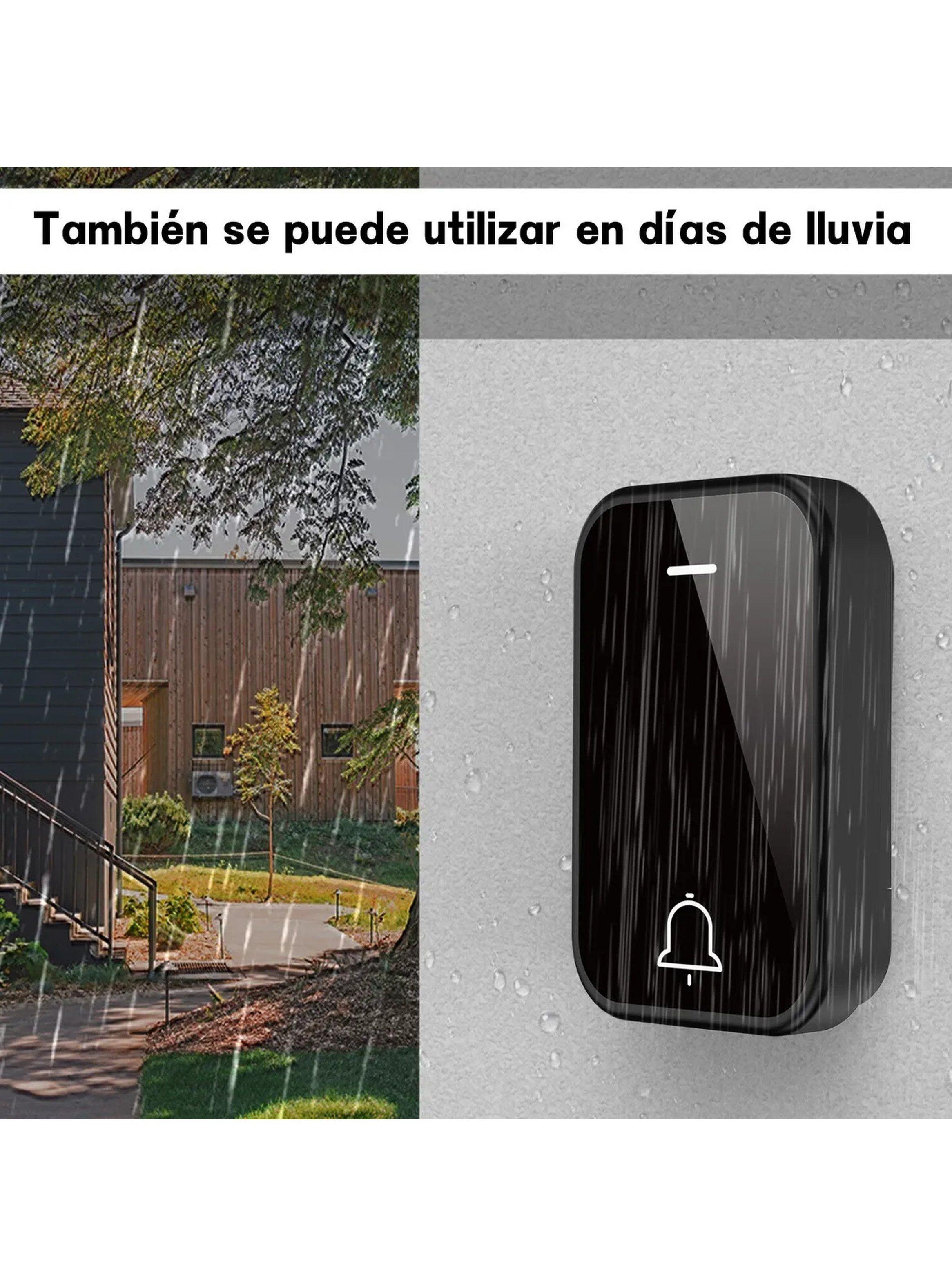 Timbre Inalámbrico Sin Pilas Resistente al Agua 78m-8