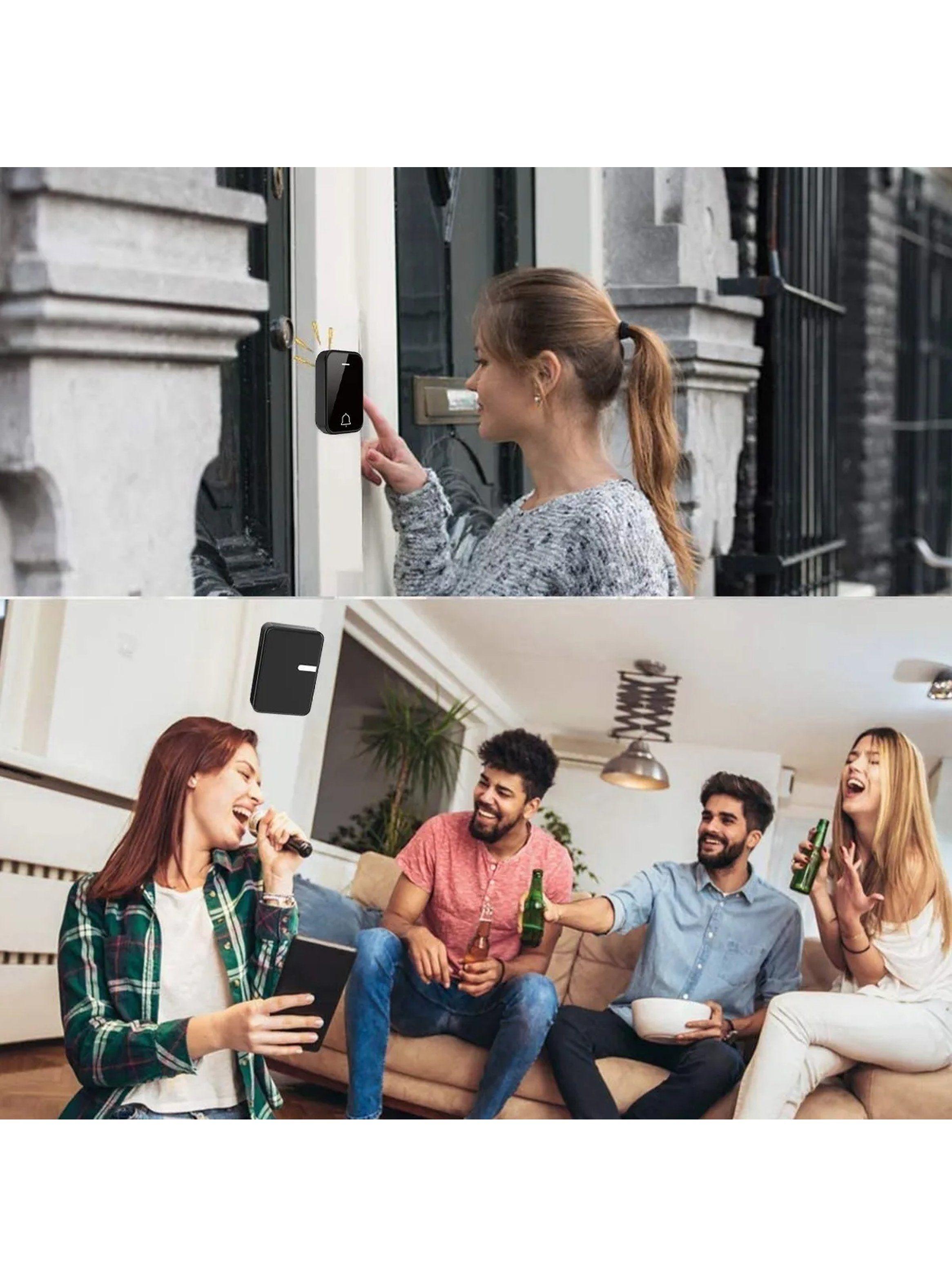 Timbre Inalámbrico Sin Pilas Resistente al Agua 78m-9