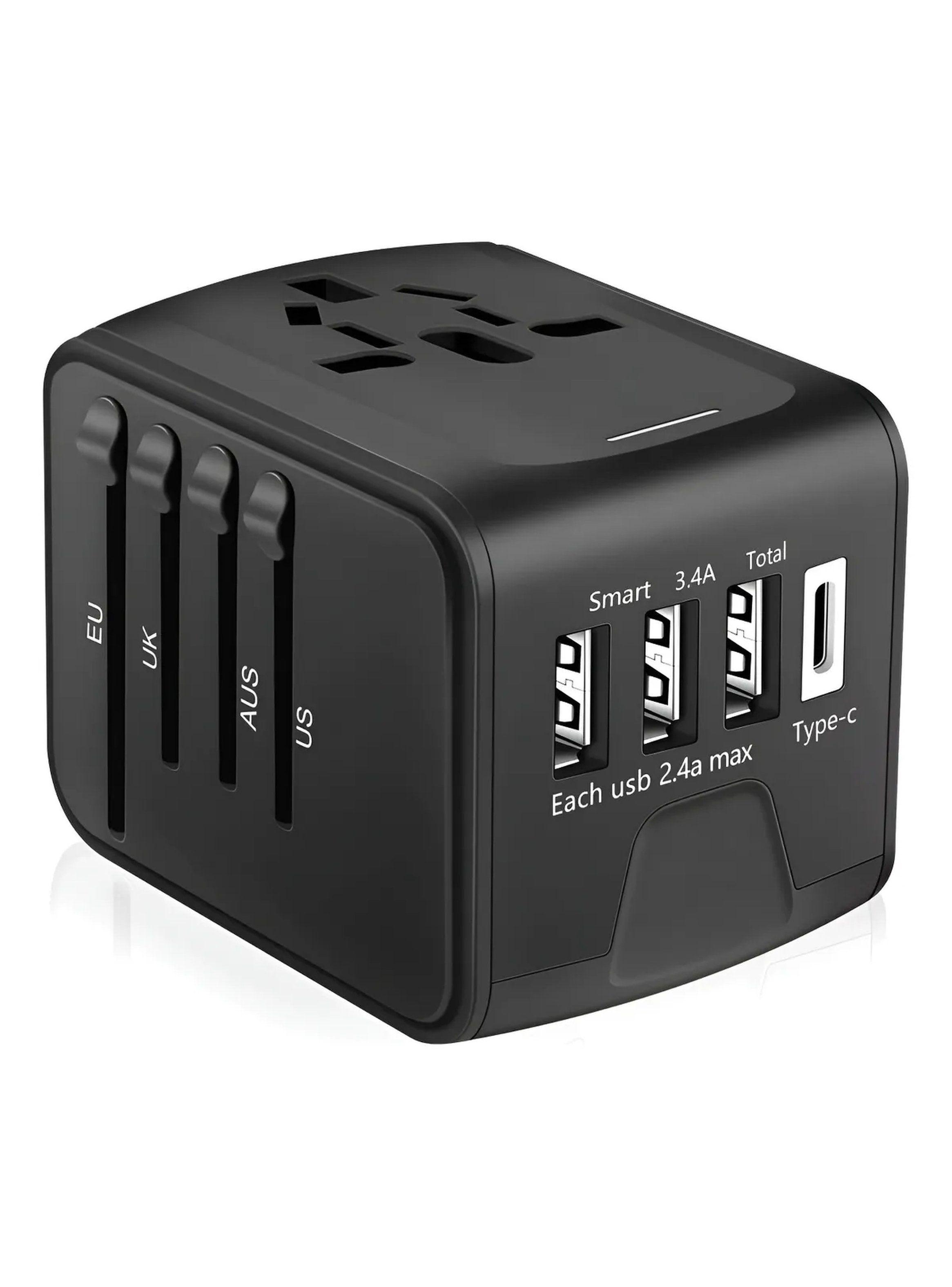 Adaptador de Viaje Universal USB y Tipo-C para UK/EU/US/AUS-0