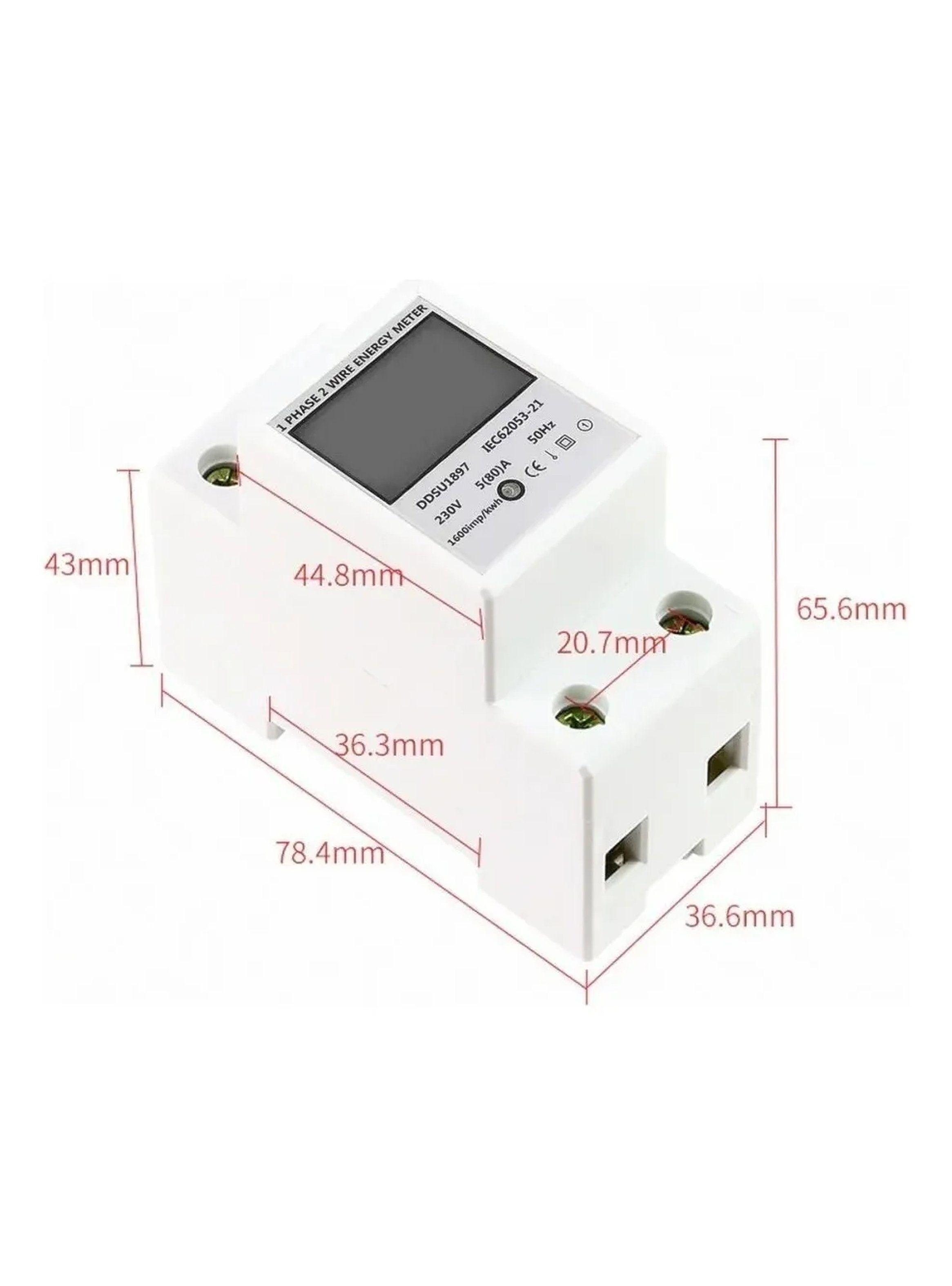 Medidor de Energía Electrónico Monofásico DDSU1897 230V 50Hz-5