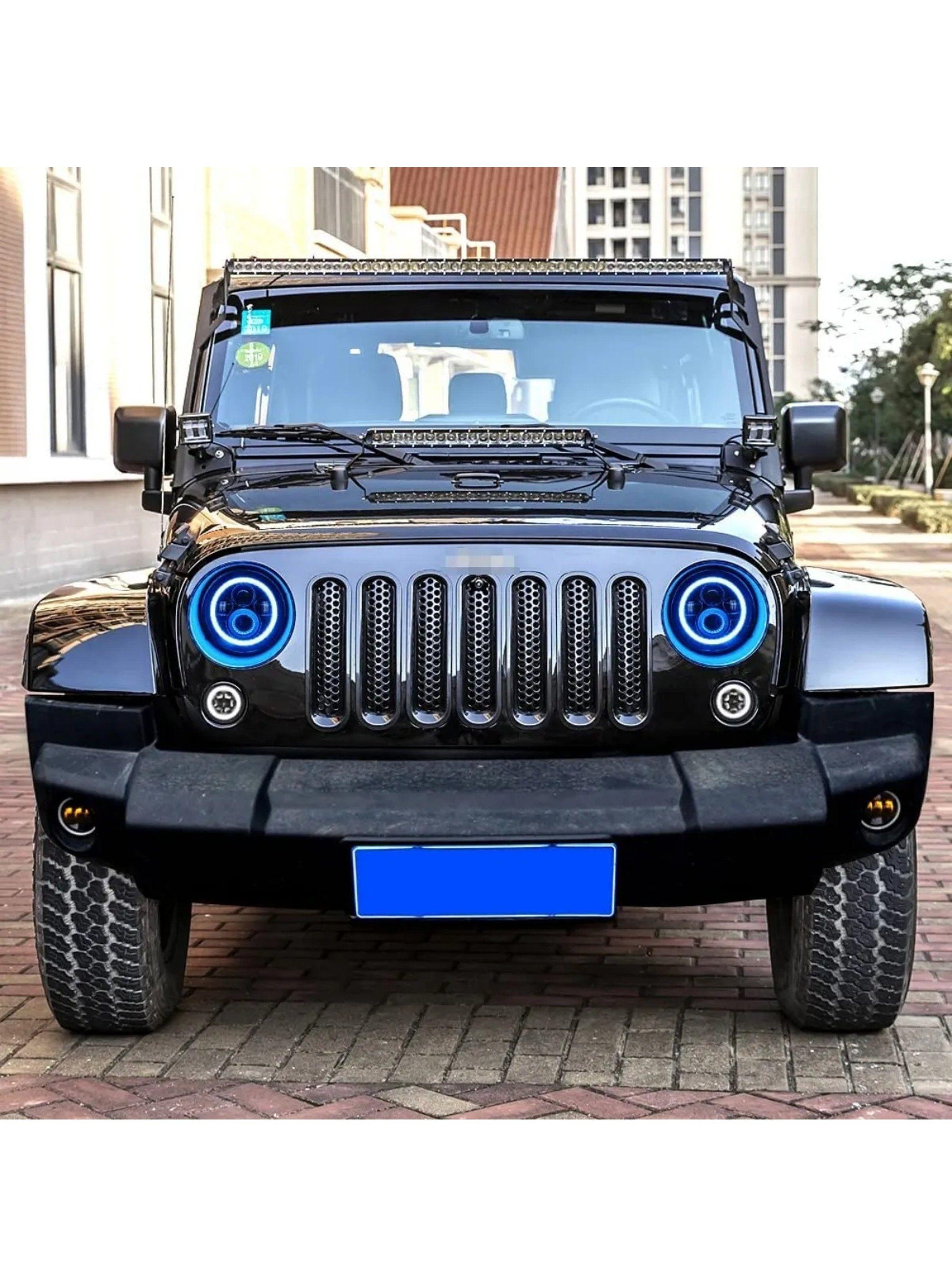 Luces LED Frontales Redondas 7" Compatibles con Jeep Wrangler-7