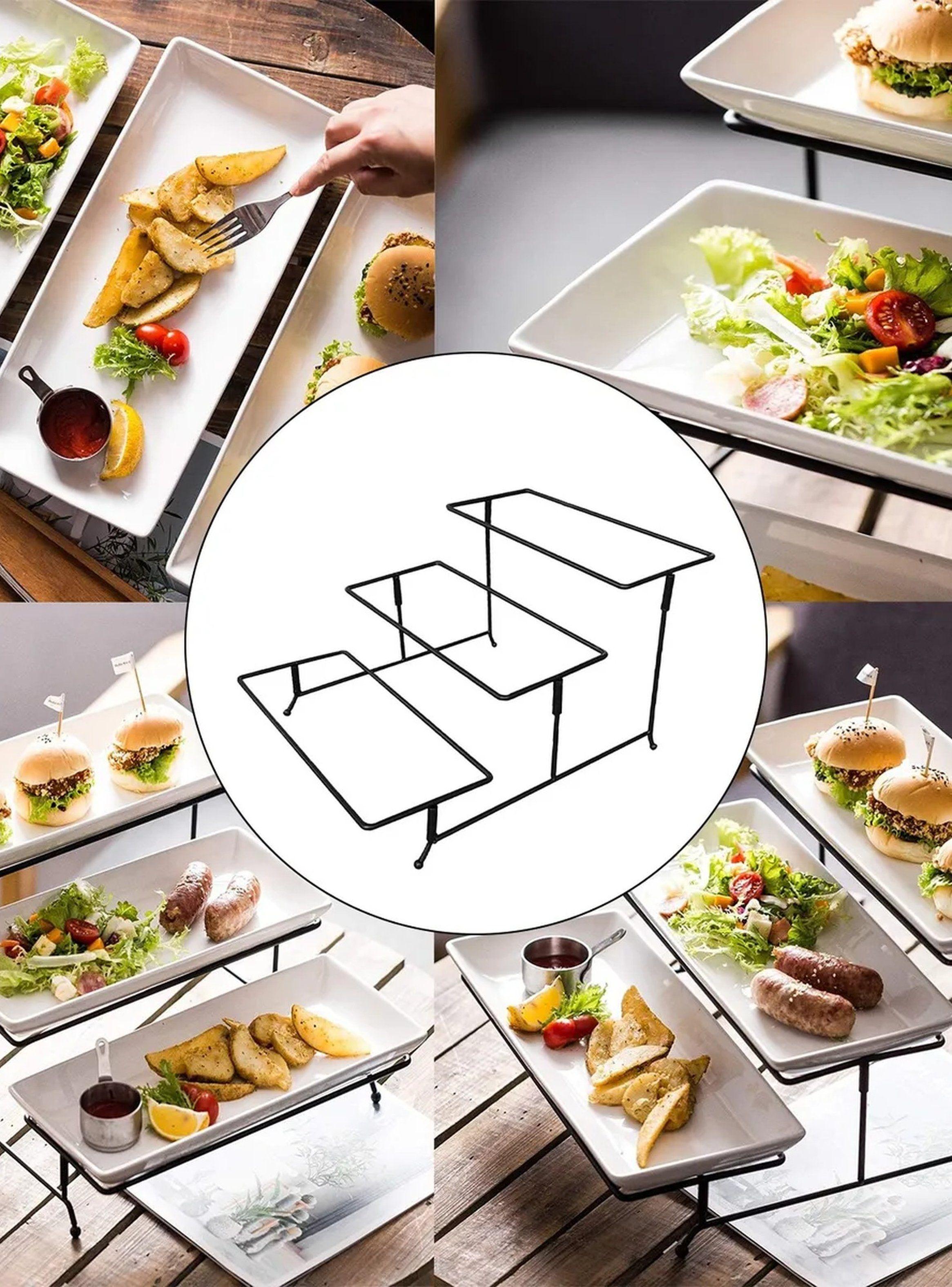 Organizador de Comida Tres Niveles Metal Negro 29cm-3