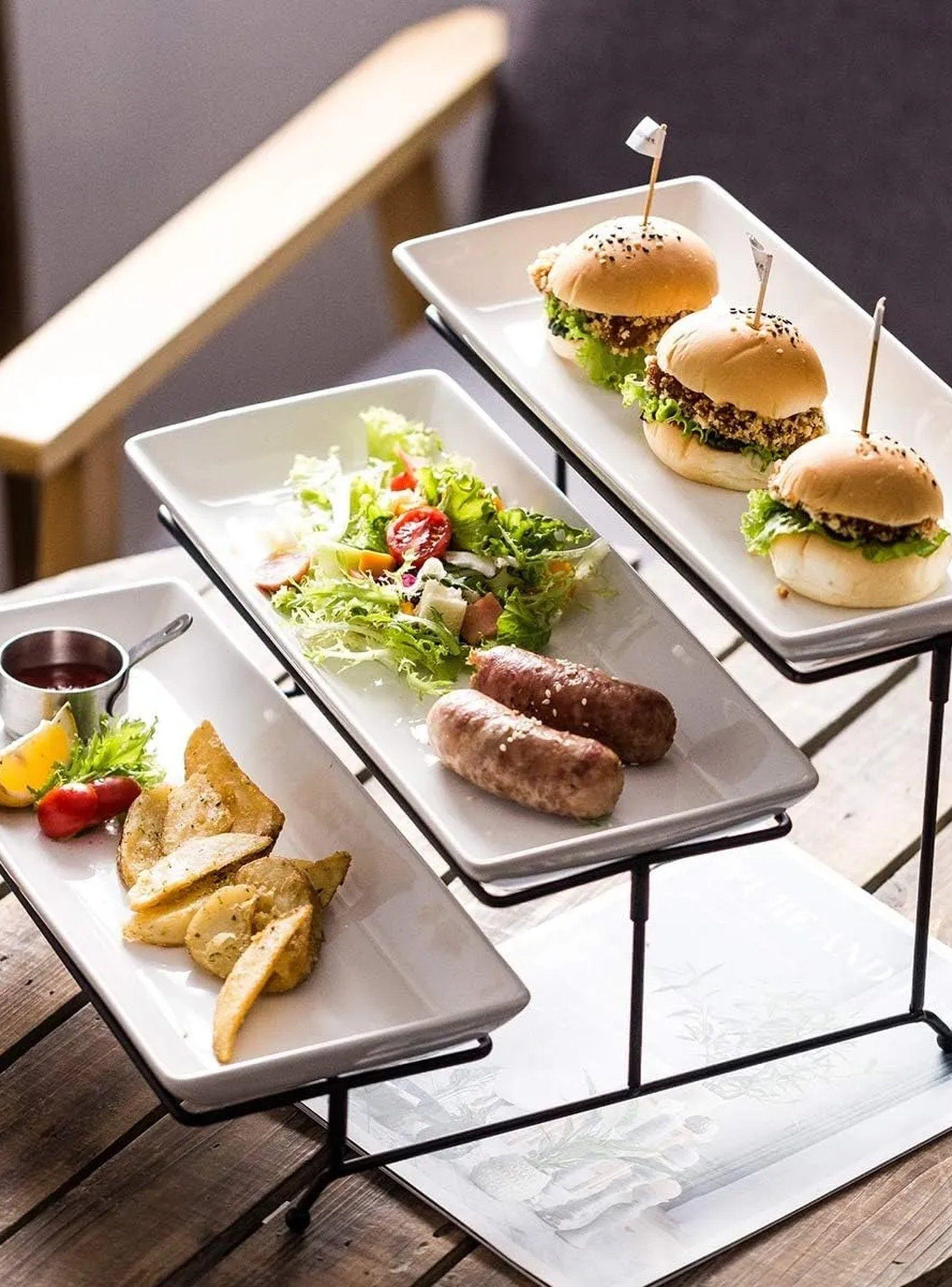 Organizador de Comida Tres Niveles Metal Negro 29cm-6