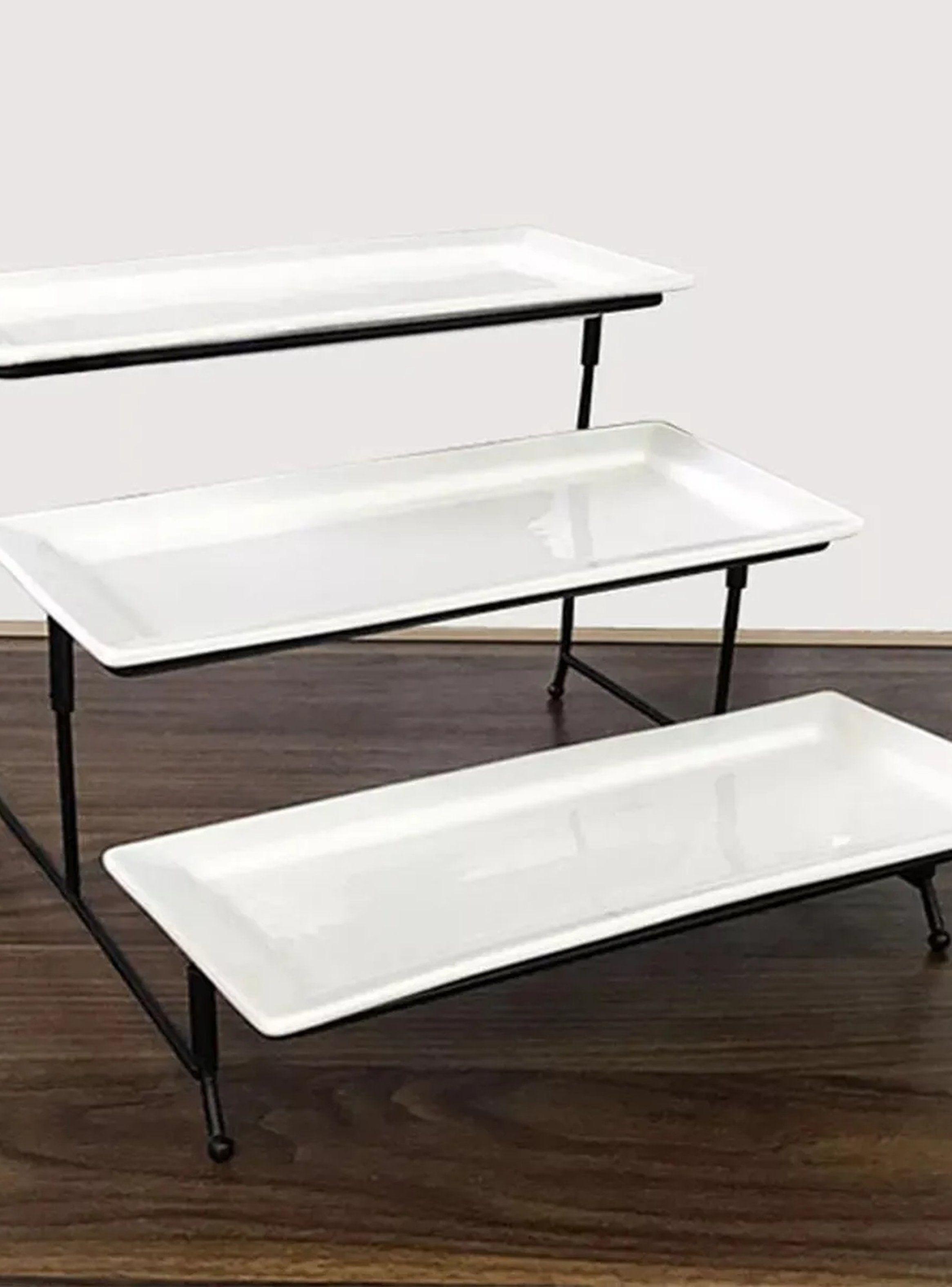 Organizador de Comida Tres Niveles Metal Negro 29cm-8