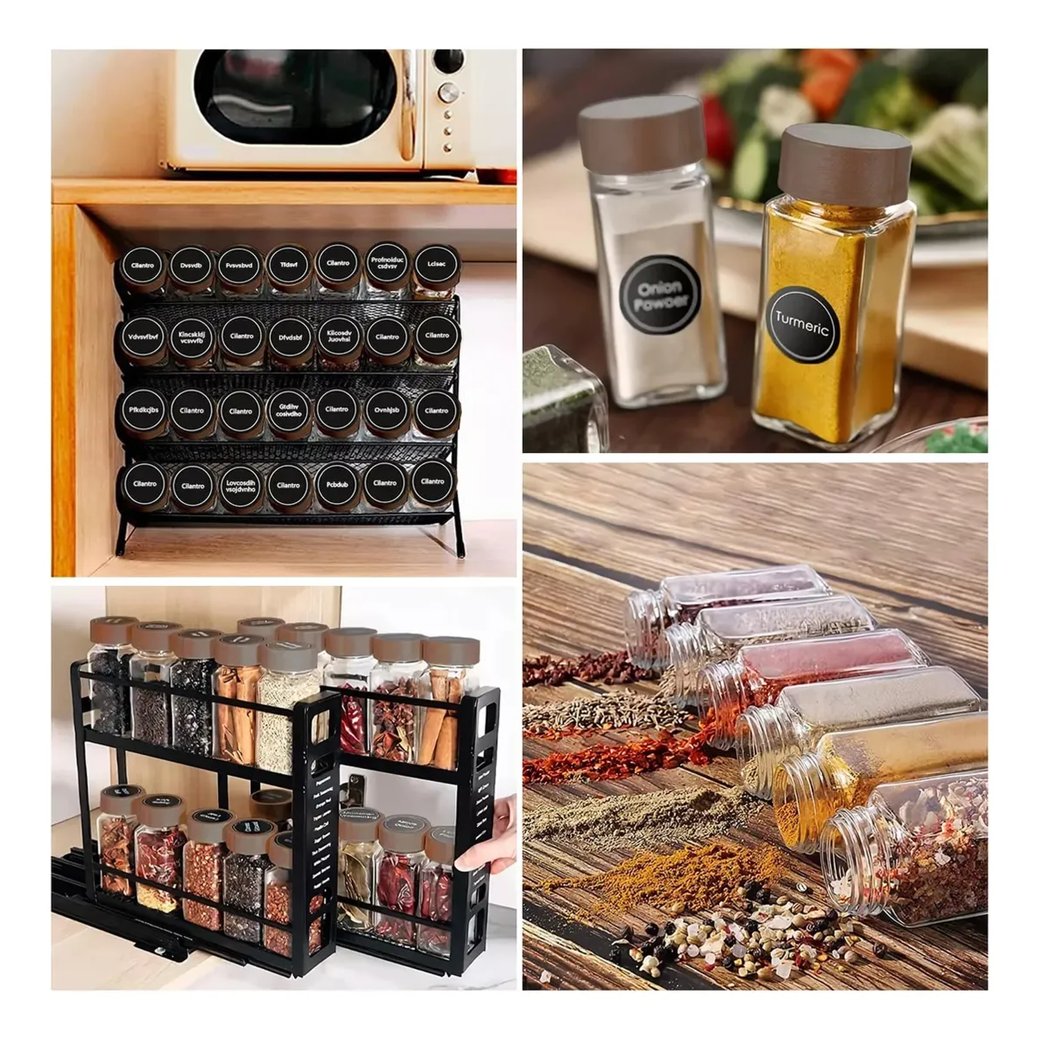 Frascos de Especias Vidrio Transparente Con Tapa Hermética 12 Unidades-8