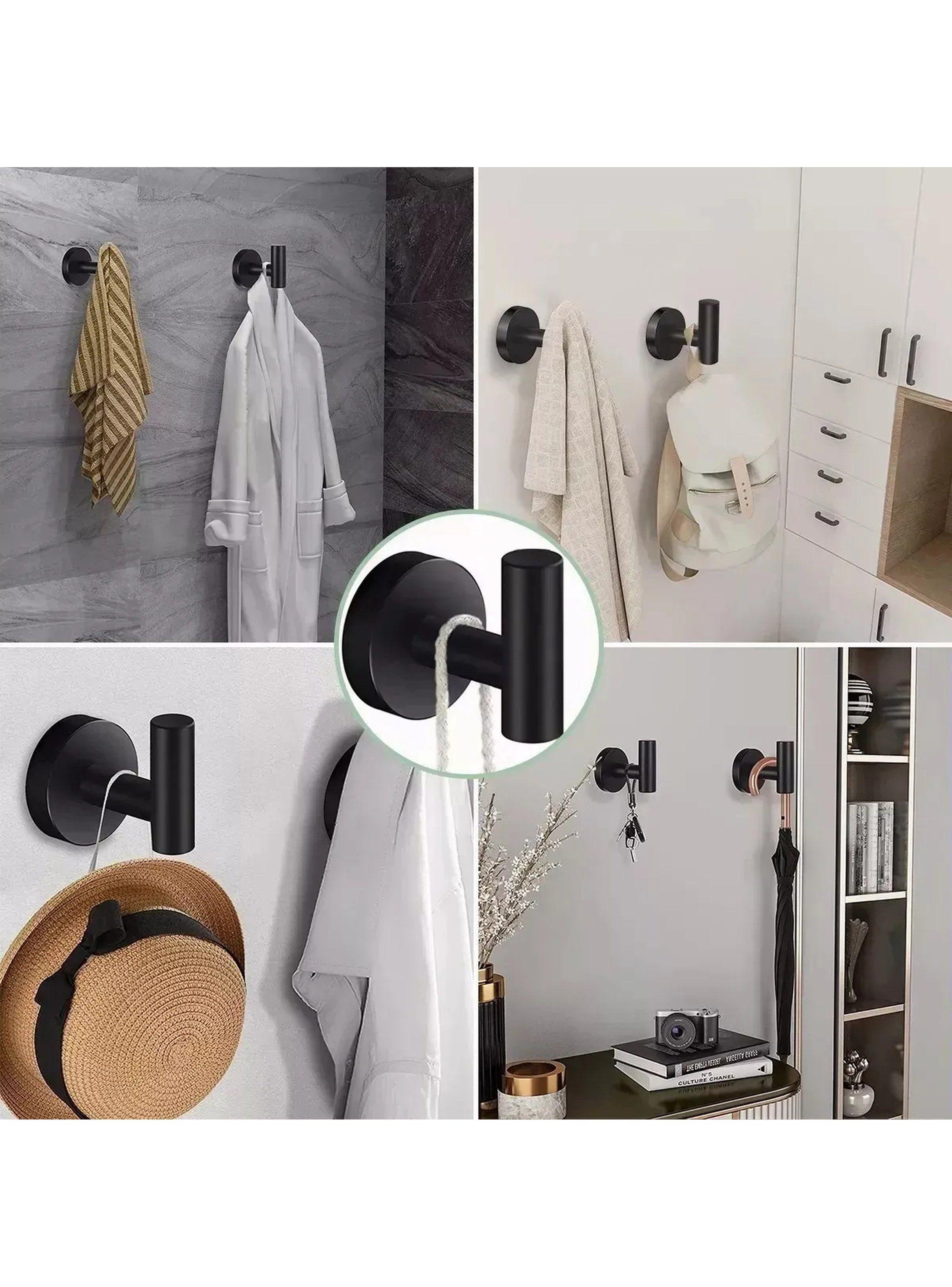 Set de Baño Acero Inoxidable Negro Impermeable Antióxido-1