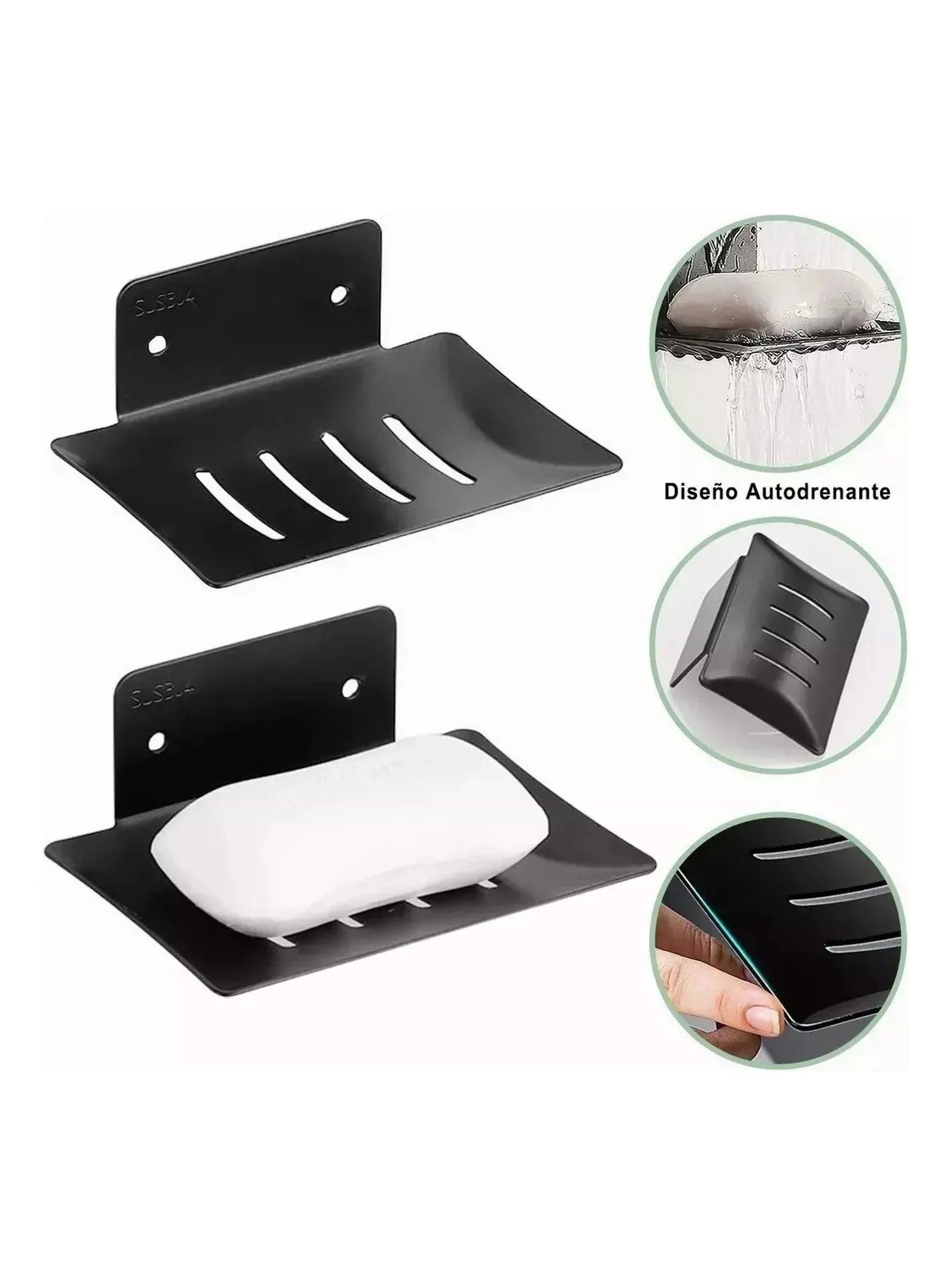 Set de Baño Acero Inoxidable Negro Impermeable Antióxido-4