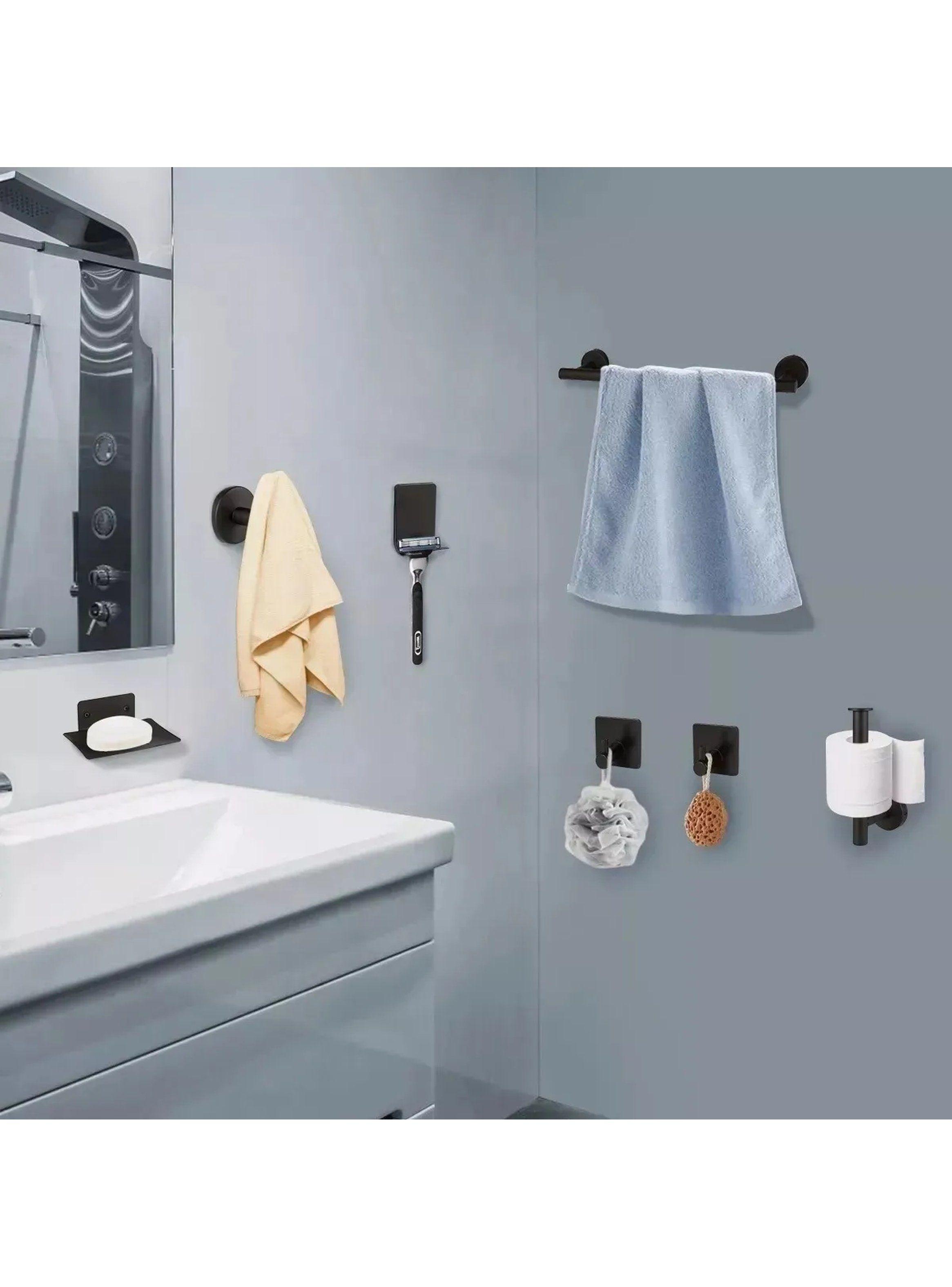 Set de Baño Acero Inoxidable Negro Impermeable Antióxido-7