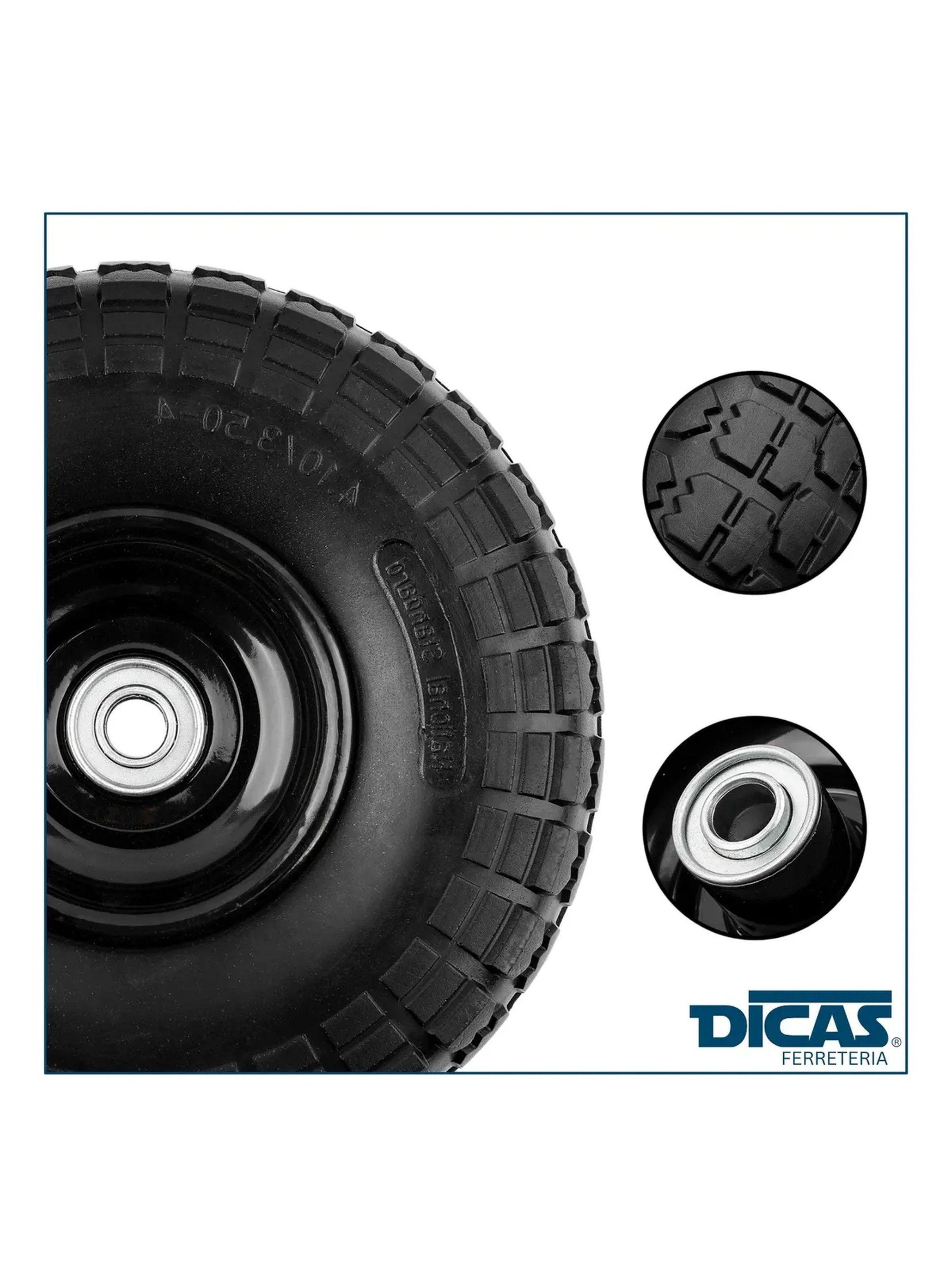 Rueda Neumática de Repuesto 10 Pulgadas Eje Metálico-2