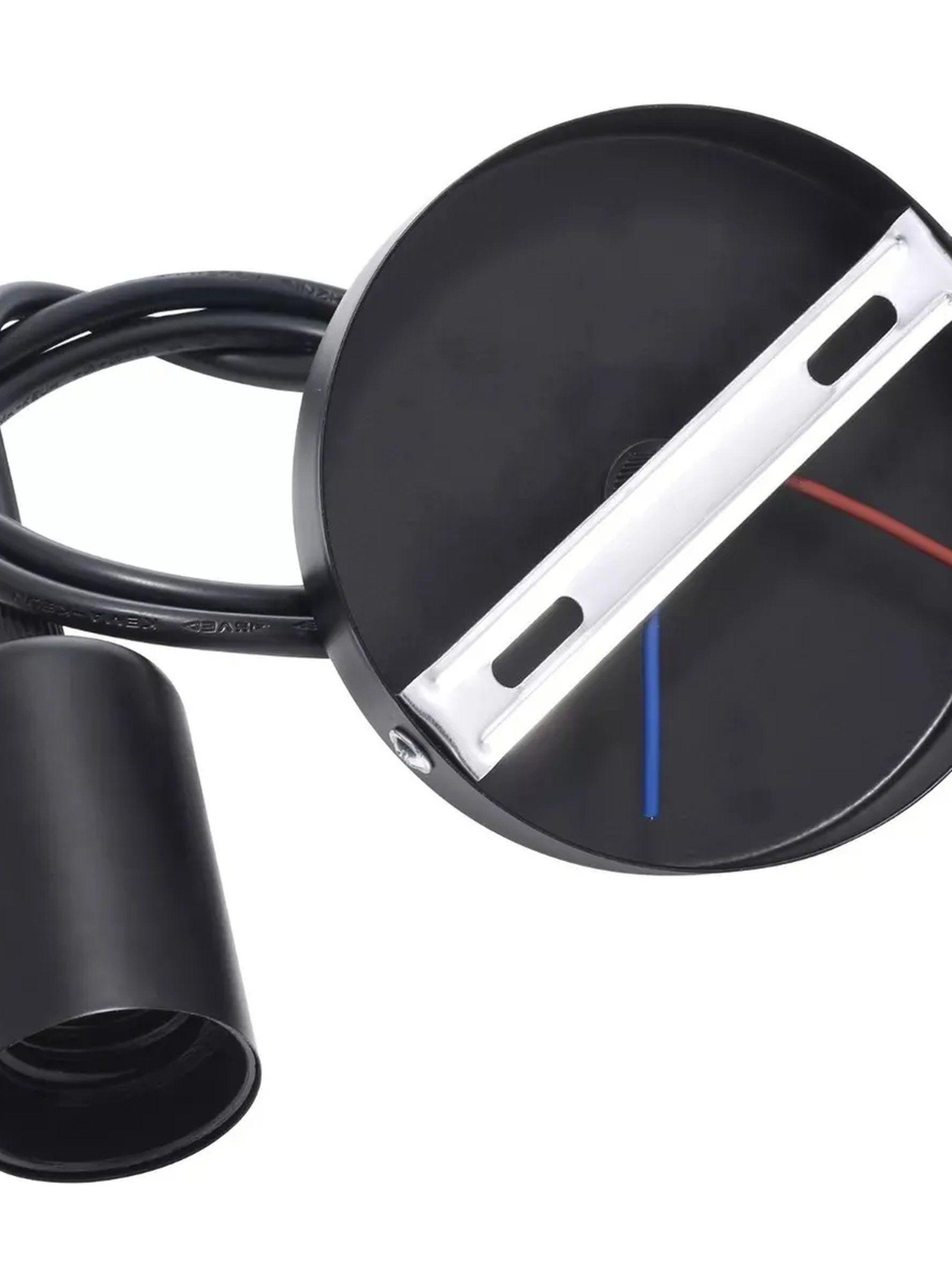 Lámpara Colgante Regulable Color Negro Compatible Bombillas E27-7