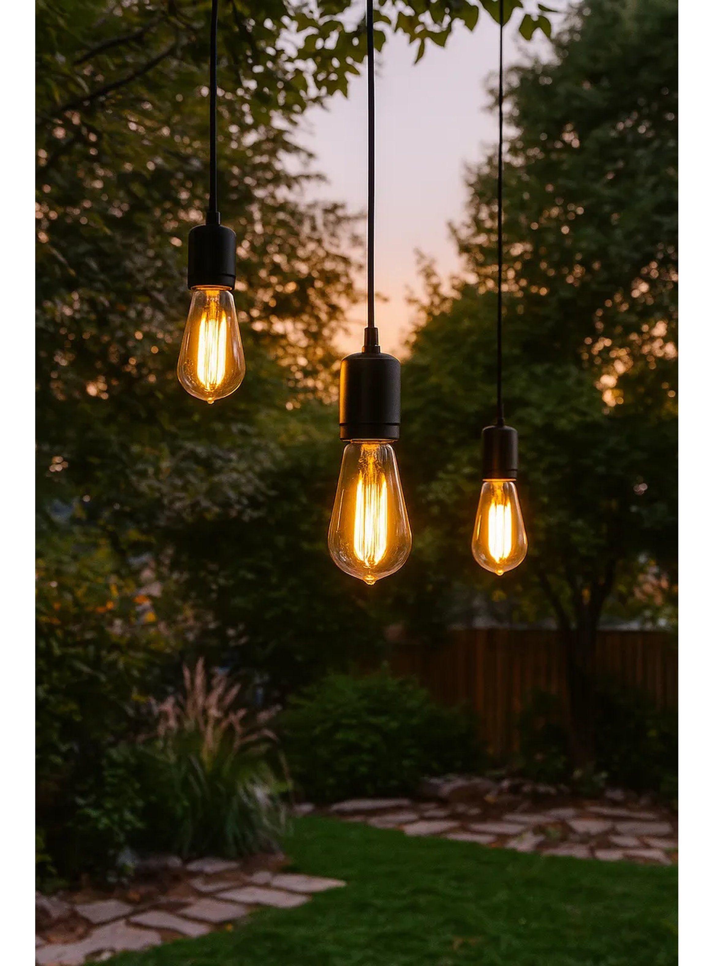 Lámpara Colgante Regulable Color Negro Compatible Bombillas E27-8