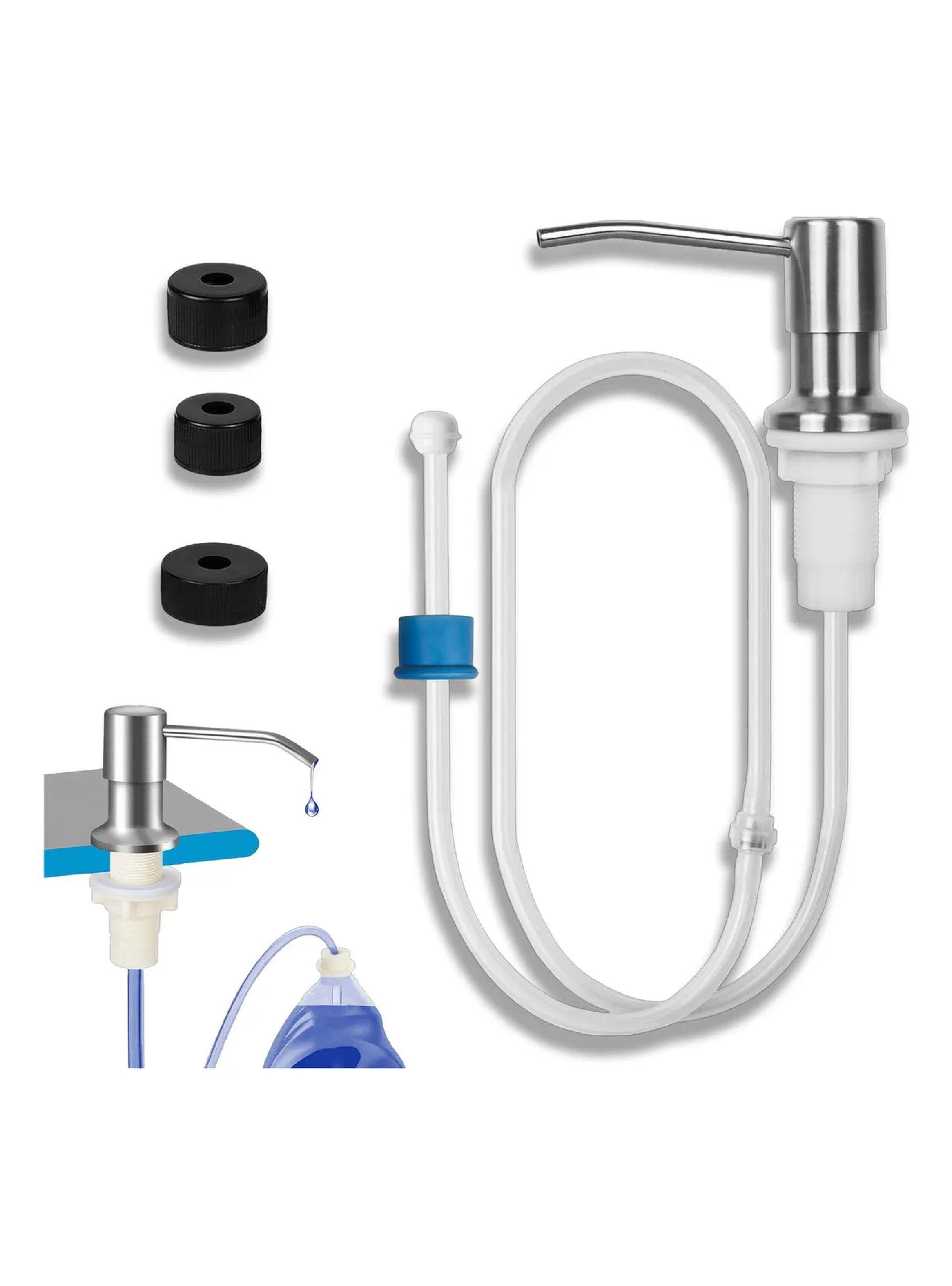 Dispensador de Jabón de Cocina con Boquilla de Acero Inoxidable ajuste universal-0