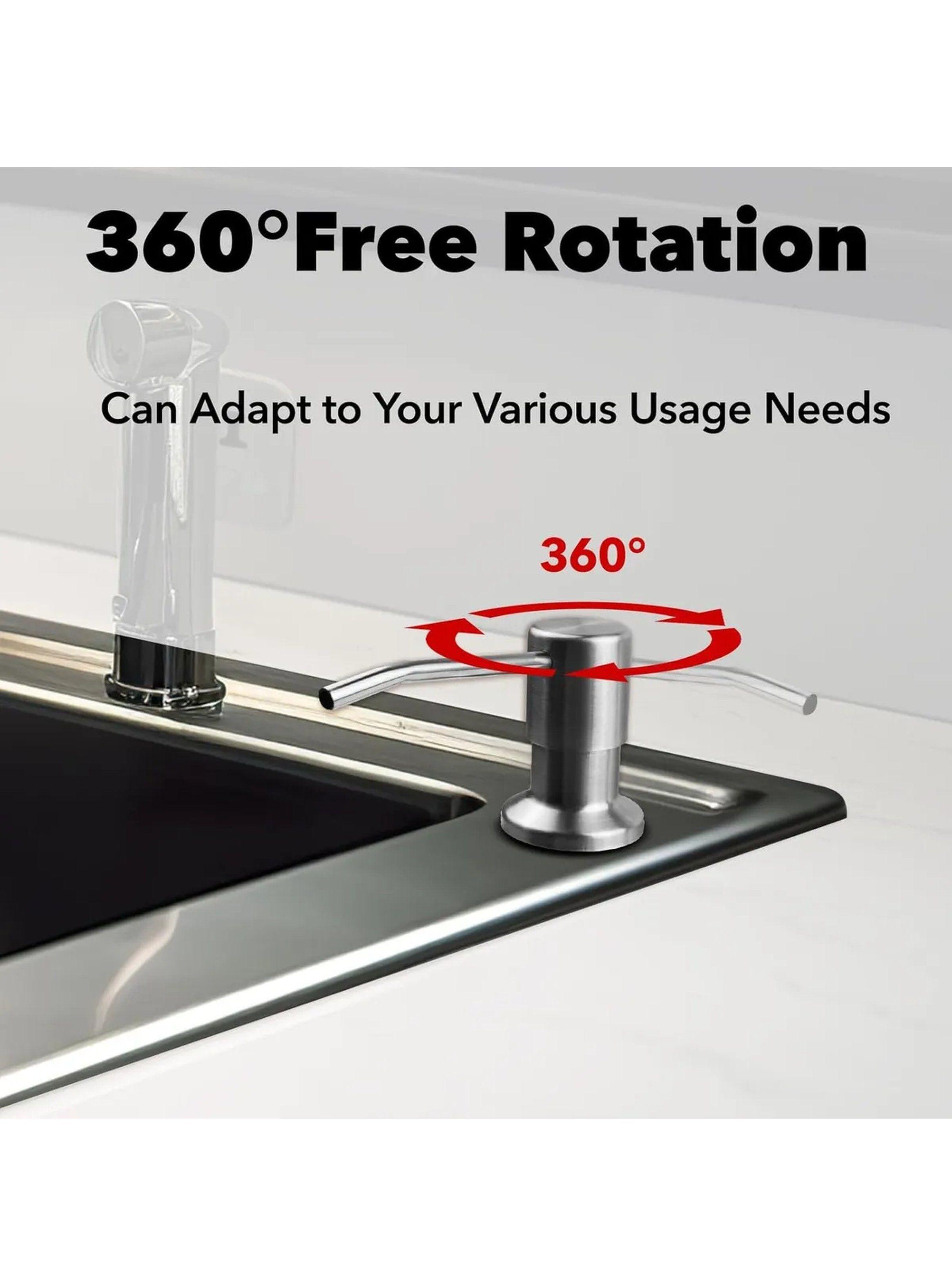 Dispensador de Jabón de Cocina con Boquilla de Acero Inoxidable ajuste universal-6