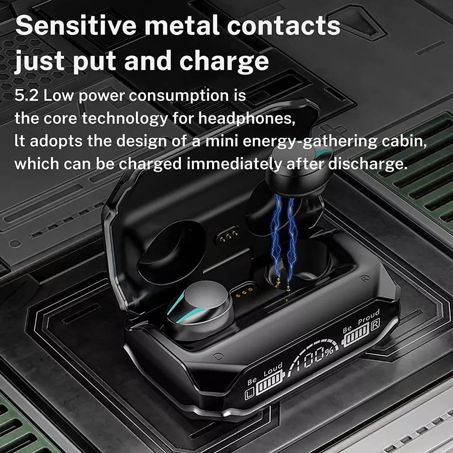 Auriculares Inalámbricos Bluetooth 5.2 con Banco de Energía 180H Resistente al Agua Grado 7-2