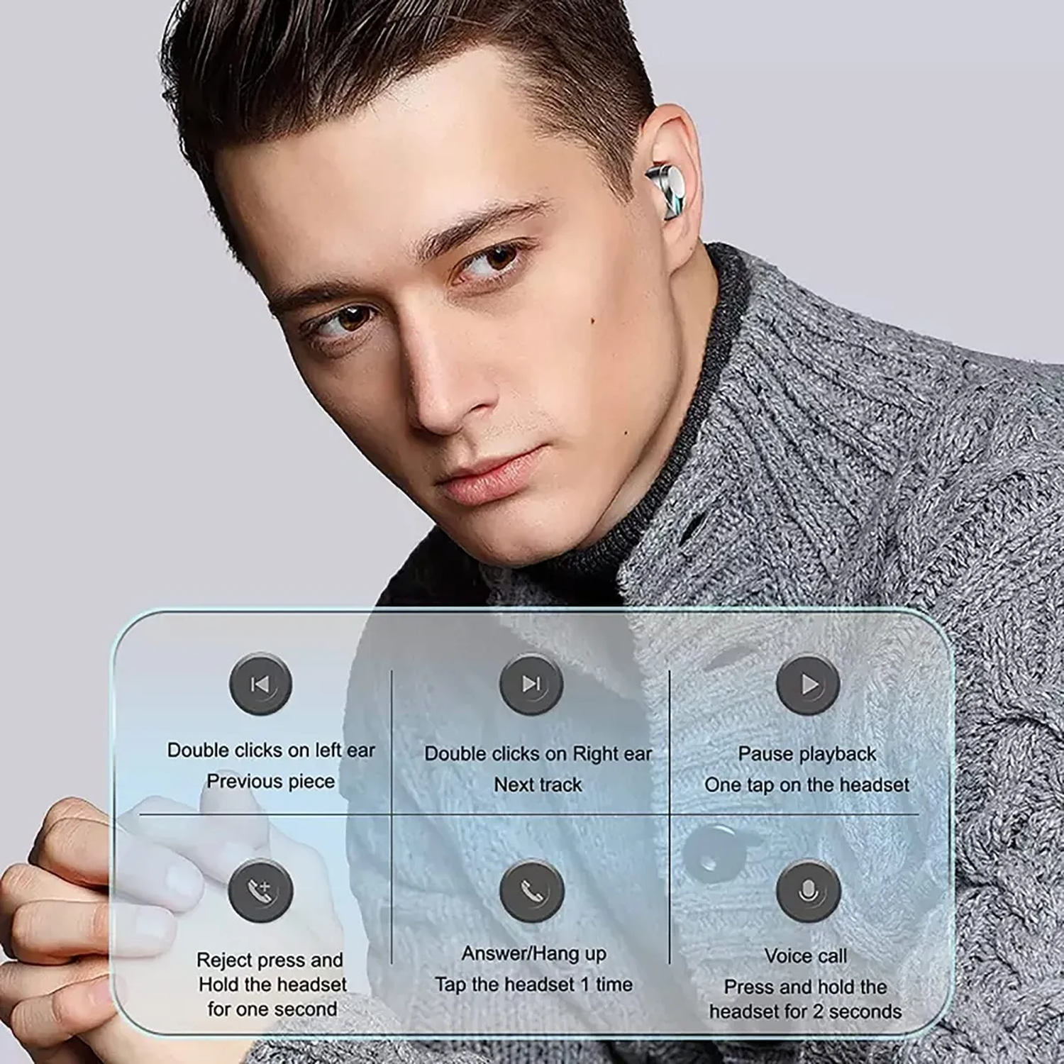 Auriculares Inalámbricos Bluetooth 5.2 con Banco de Energía 180H Resistente al Agua Grado 7-4