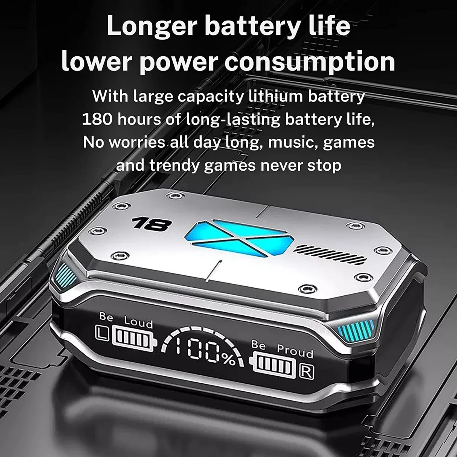 Auriculares Inalámbricos Bluetooth 5.2 con Banco de Energía 180H Resistente al Agua Grado 7-6