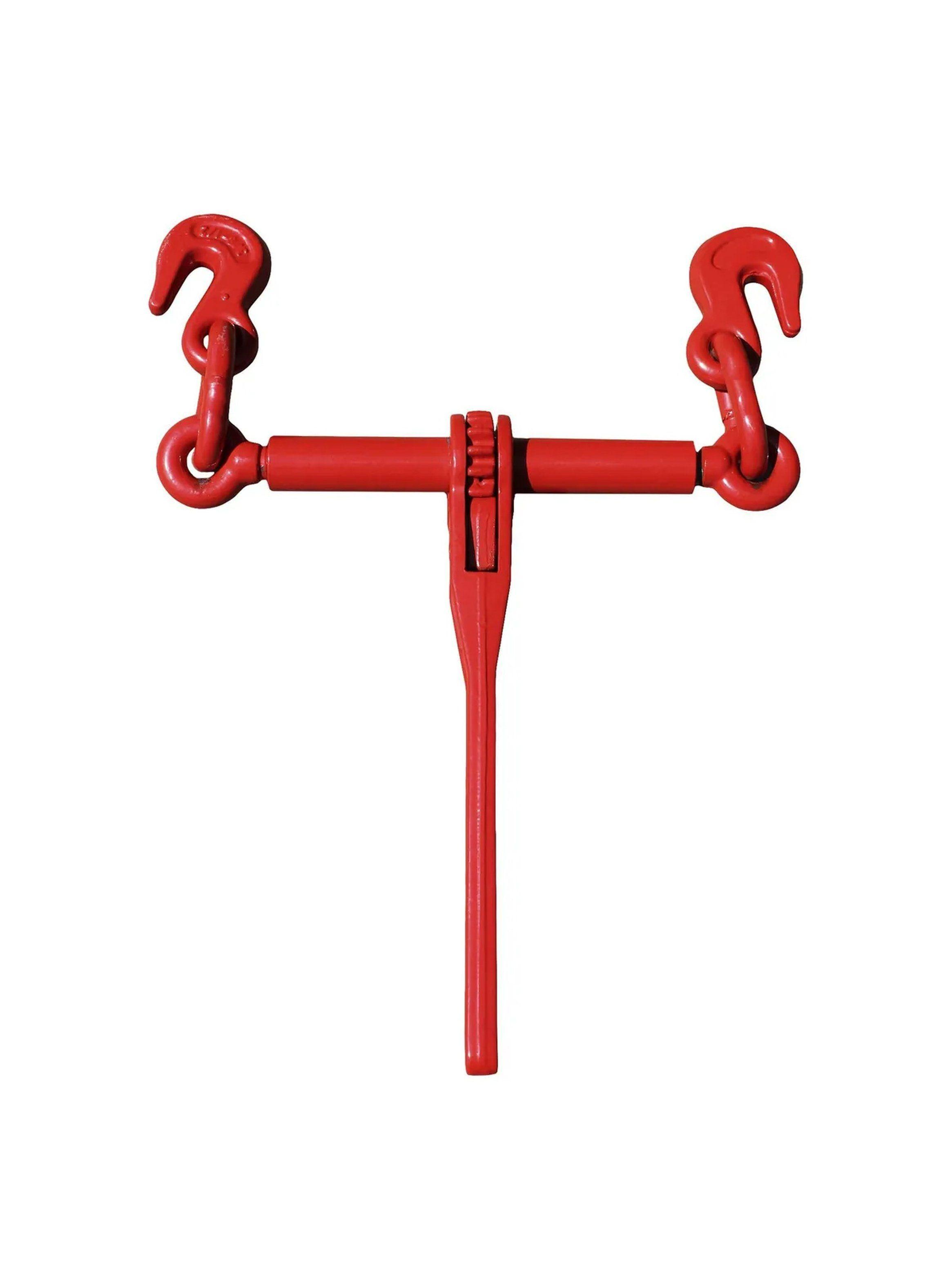 Tensor de Cadena de Trinquete Acero Tratado Térmicamente Rojo-0