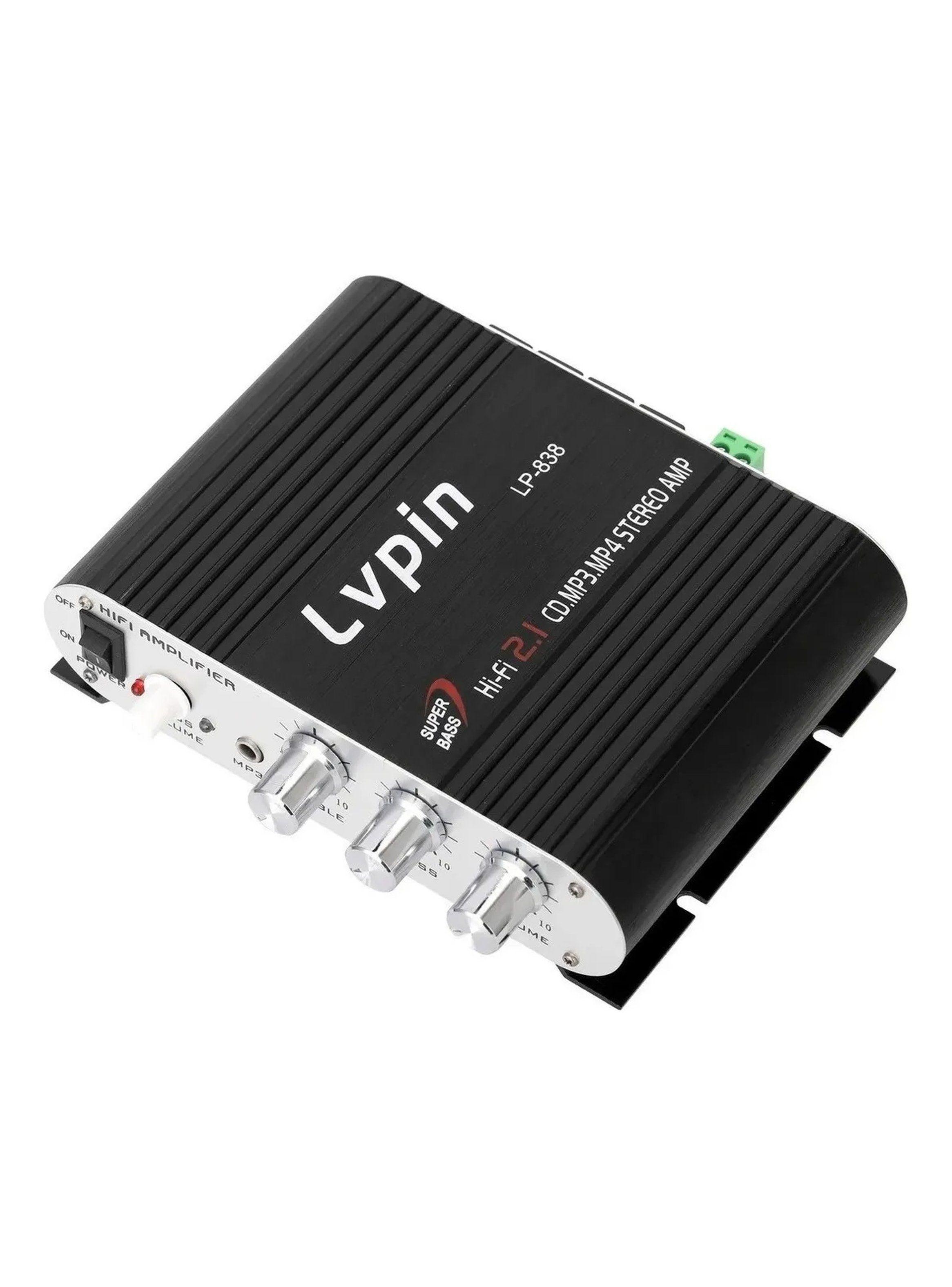 Amplificador Estéreo Hi-Fi 2.1 Compatible con CD, MP3 y MP4-0