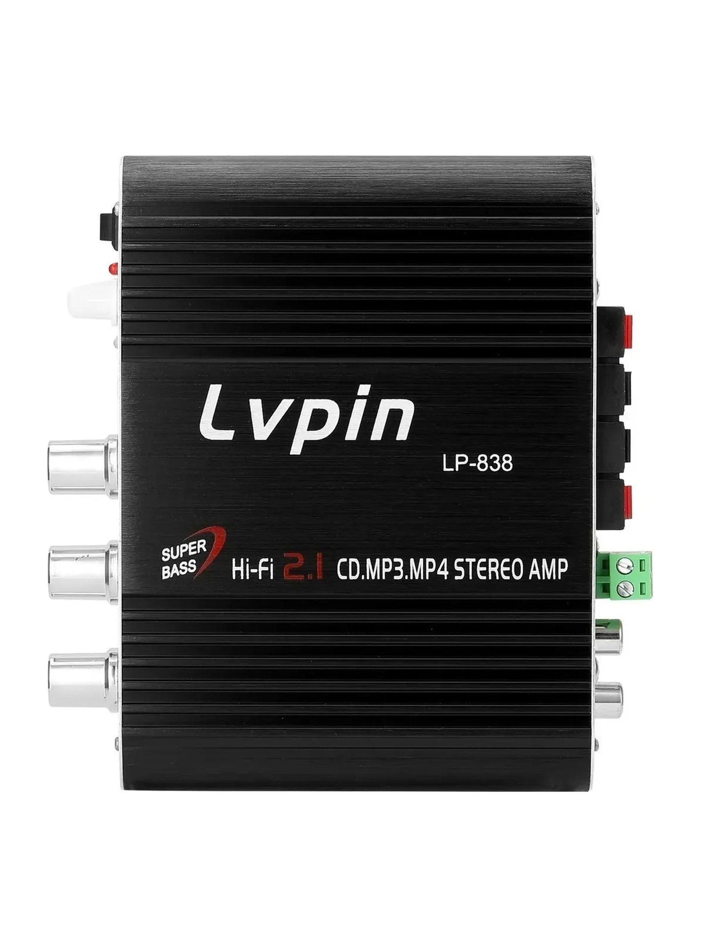 Amplificador Estéreo Hi-Fi 2.1 Compatible con CD, MP3 y MP4-2