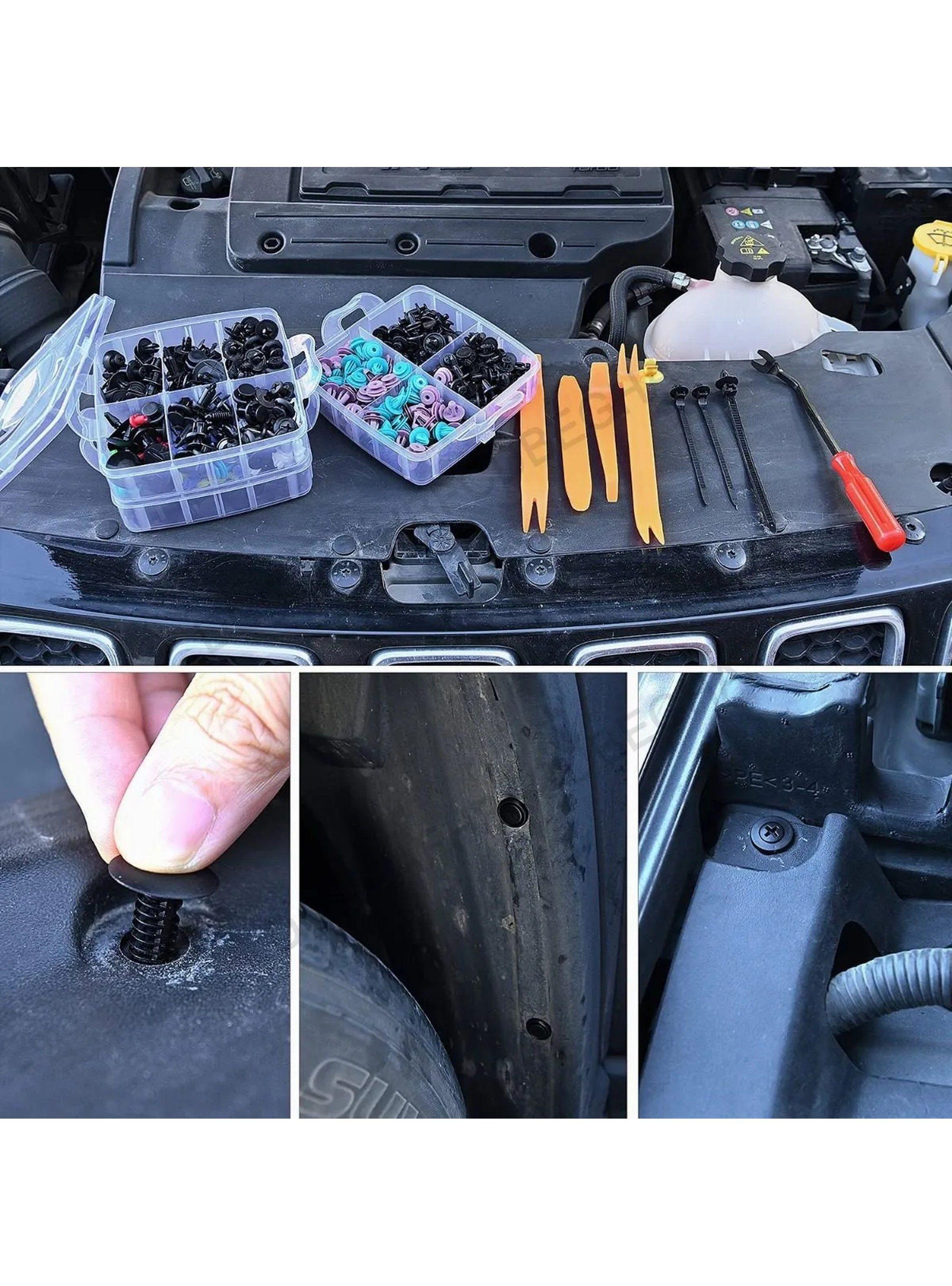 Kit de Sujetadores Automotrices 680 Piezas con Herramientas de Extracción-7