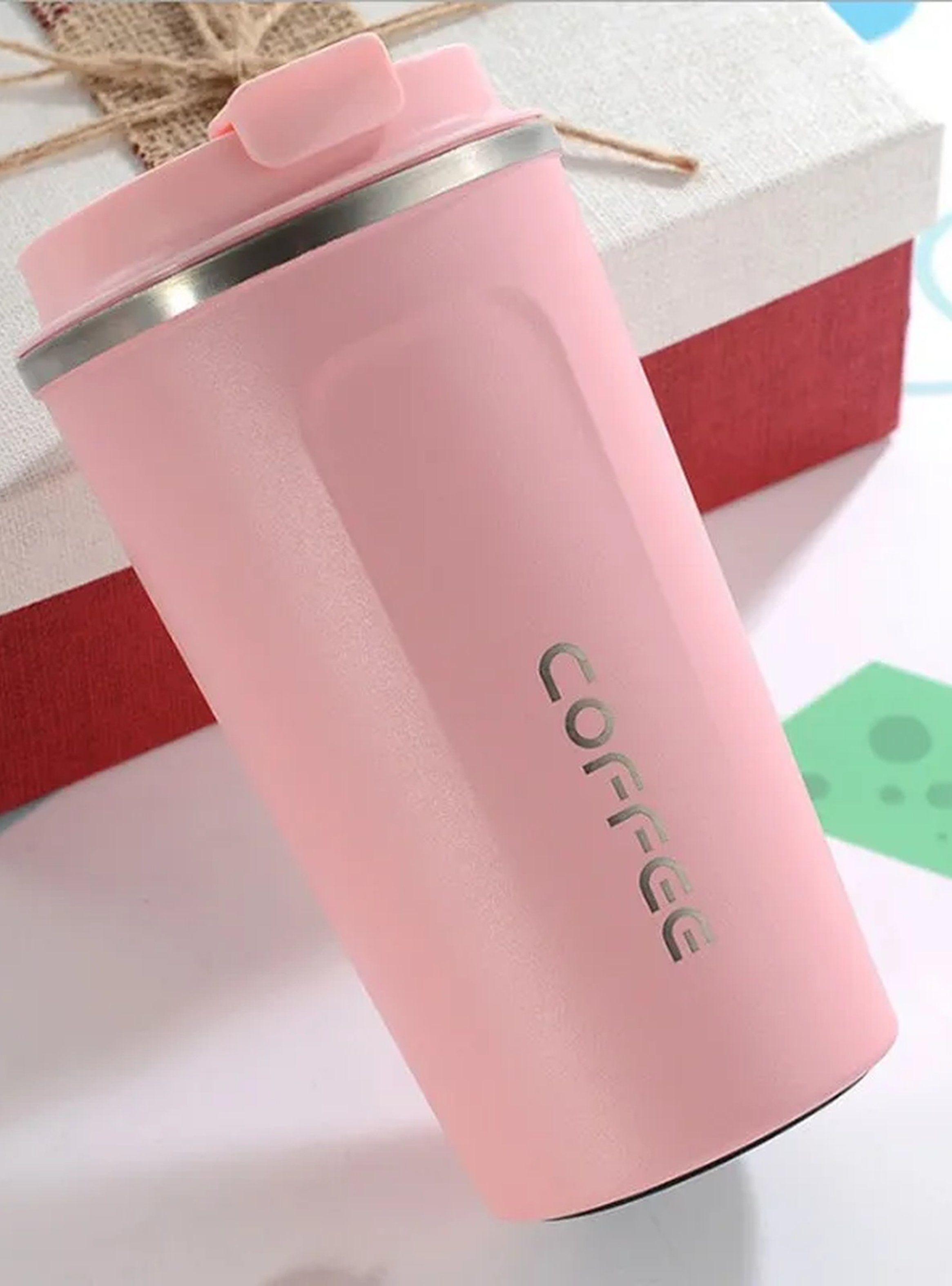 Vaso Térmico Acero Inoxidable Rosa 500ml-2