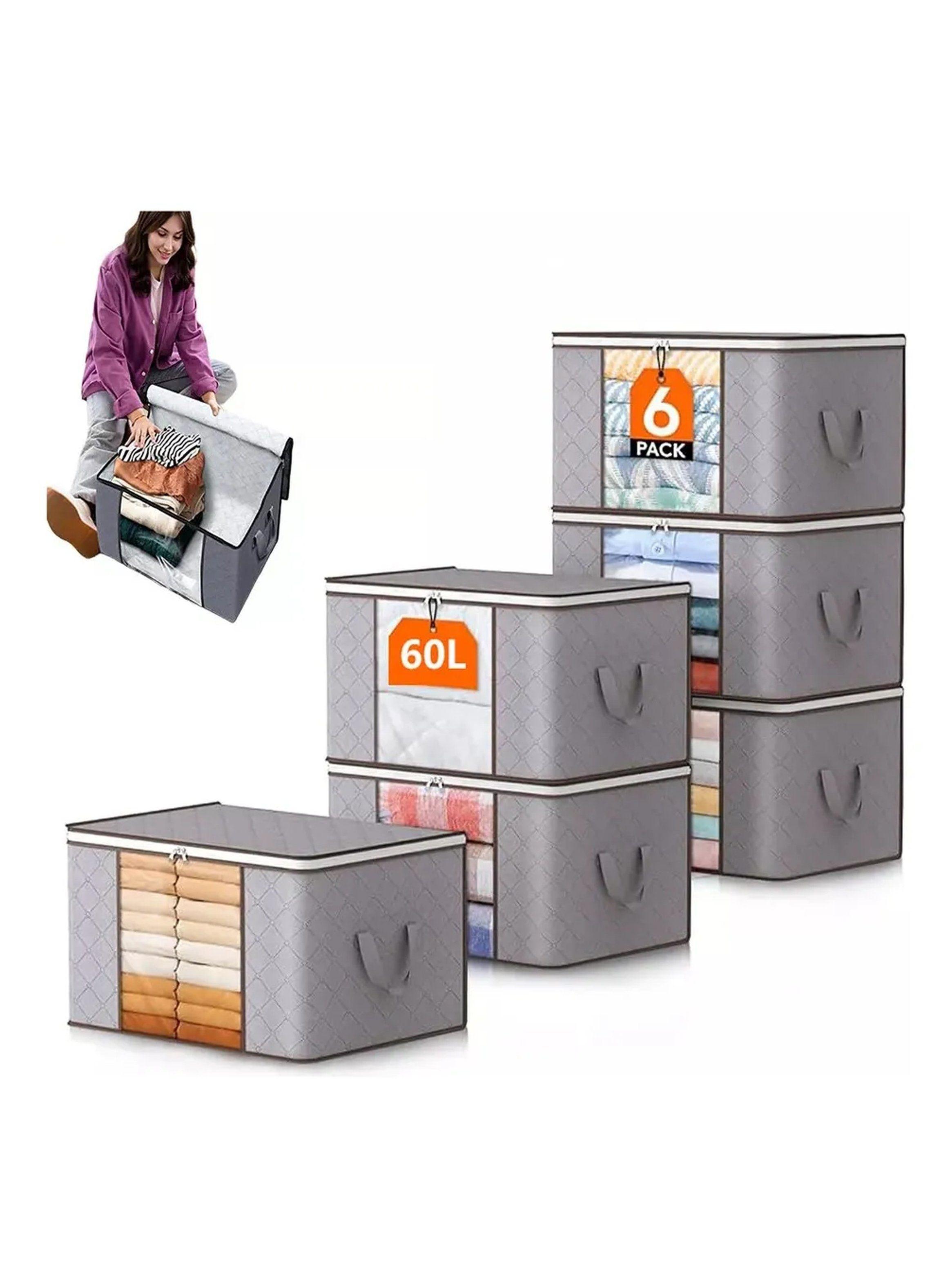 Caja de Almacenamiento Plegable 60L Tela Oxford Antipolvo-0