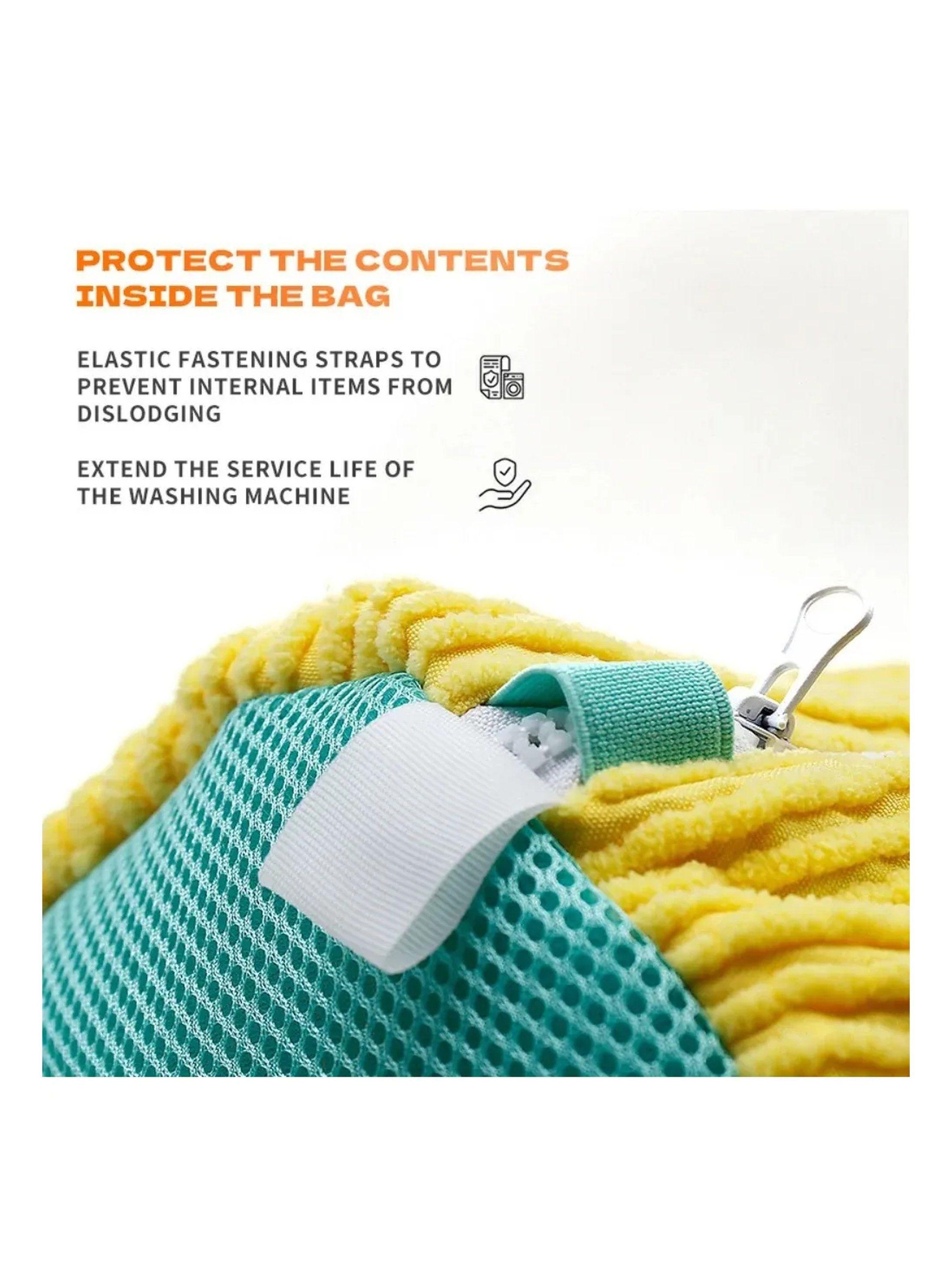 Bolsa Limpiadora para Zapatos con Cepillo Lavable Amarilla ajustable 39 cm x 19 cm-9