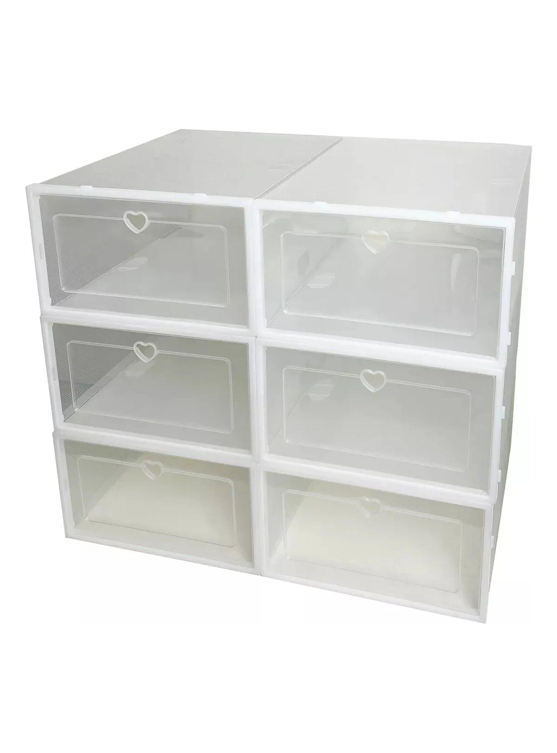 Caja Organizadora Apilable de Plástico Transparente Rectangular-0