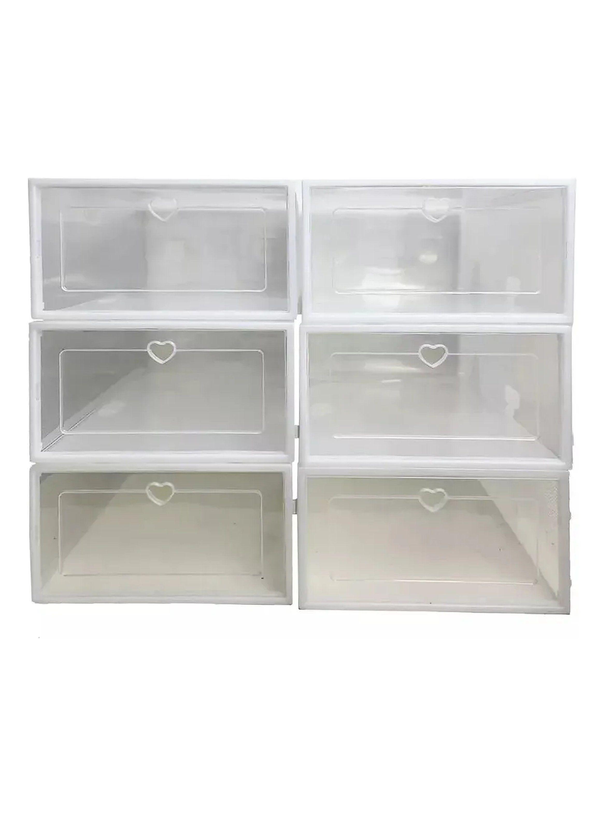 Caja Organizadora Apilable de Plástico Transparente Rectangular-1
