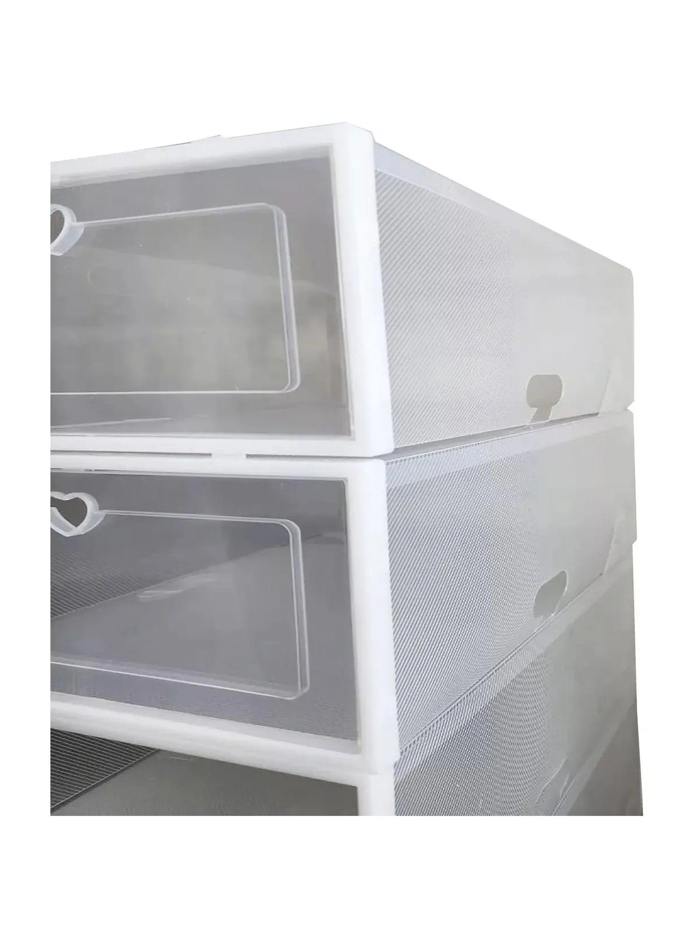 Caja Organizadora Apilable de Plástico Transparente Rectangular-2