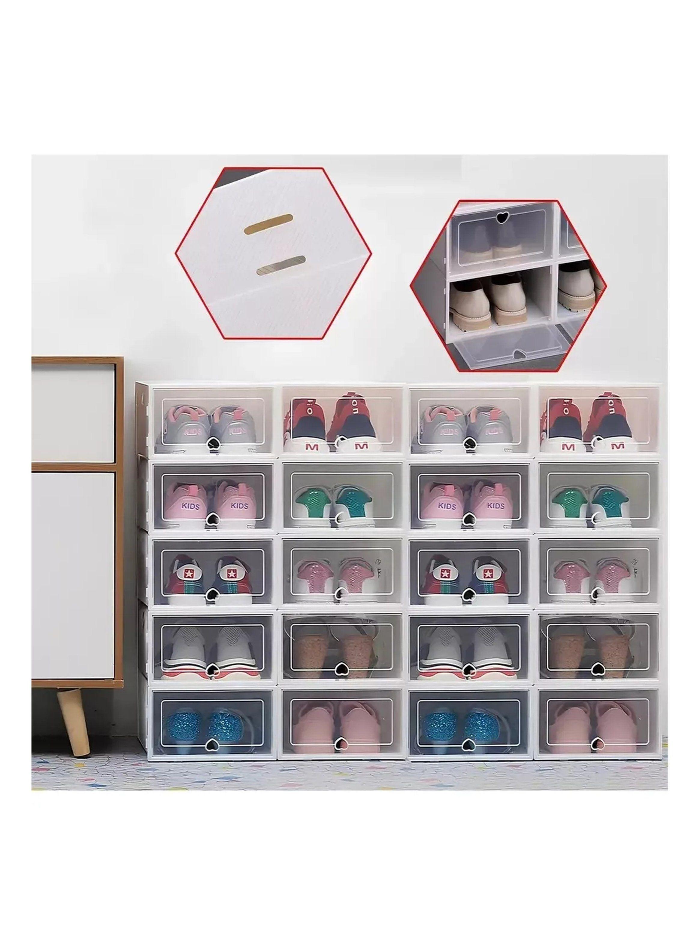 Caja Organizadora Apilable de Plástico Transparente Rectangular-7