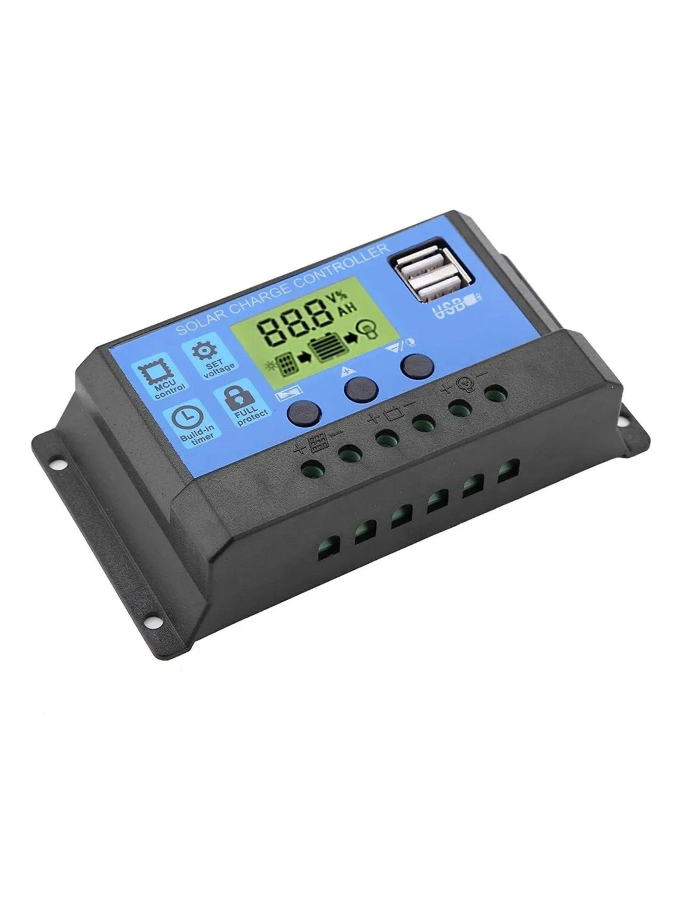 Controlador de Carga Solar 12V/24V USB Pantalla LED-1
