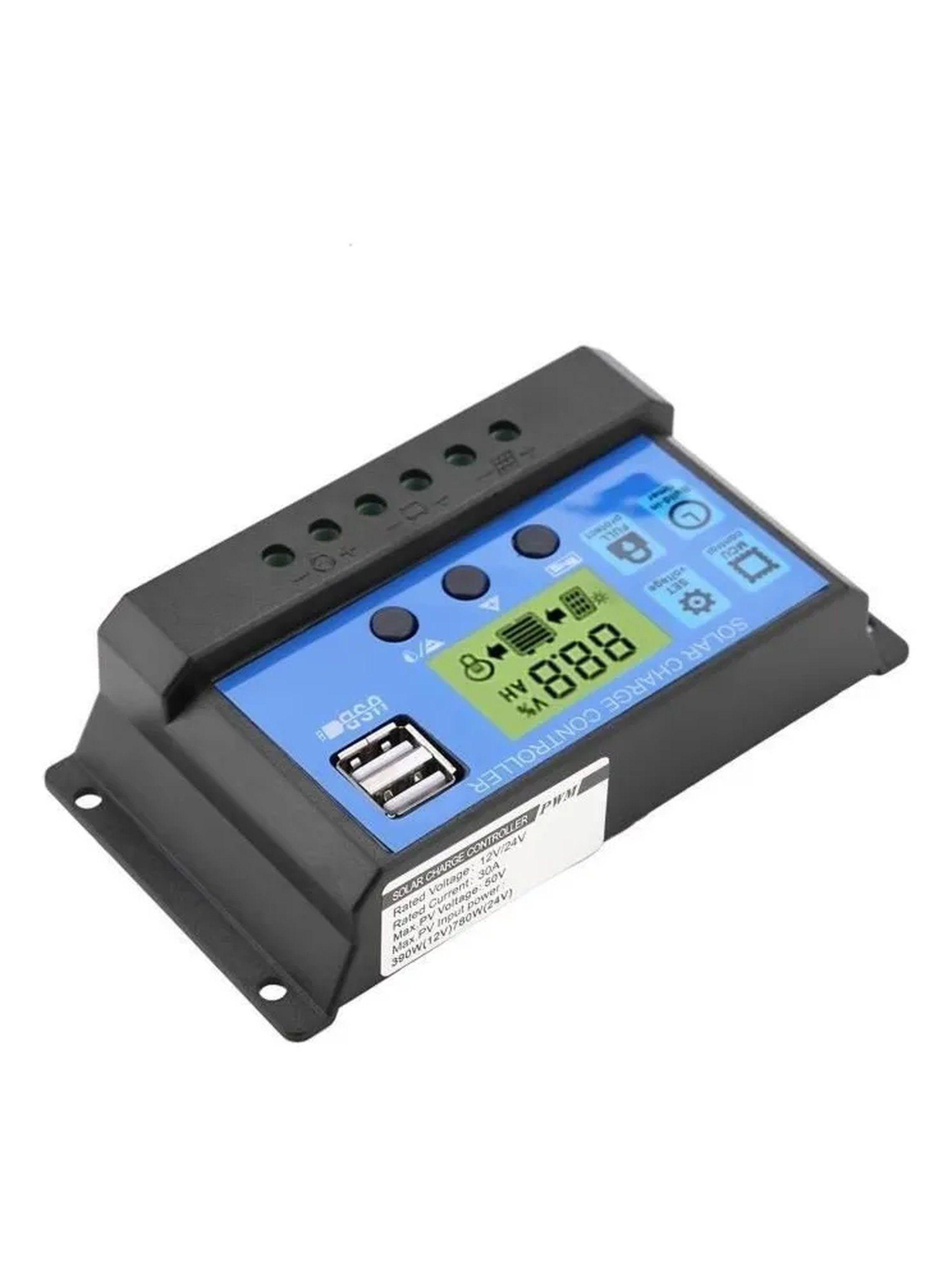 Controlador de Carga Solar 12V/24V USB Pantalla LED-2